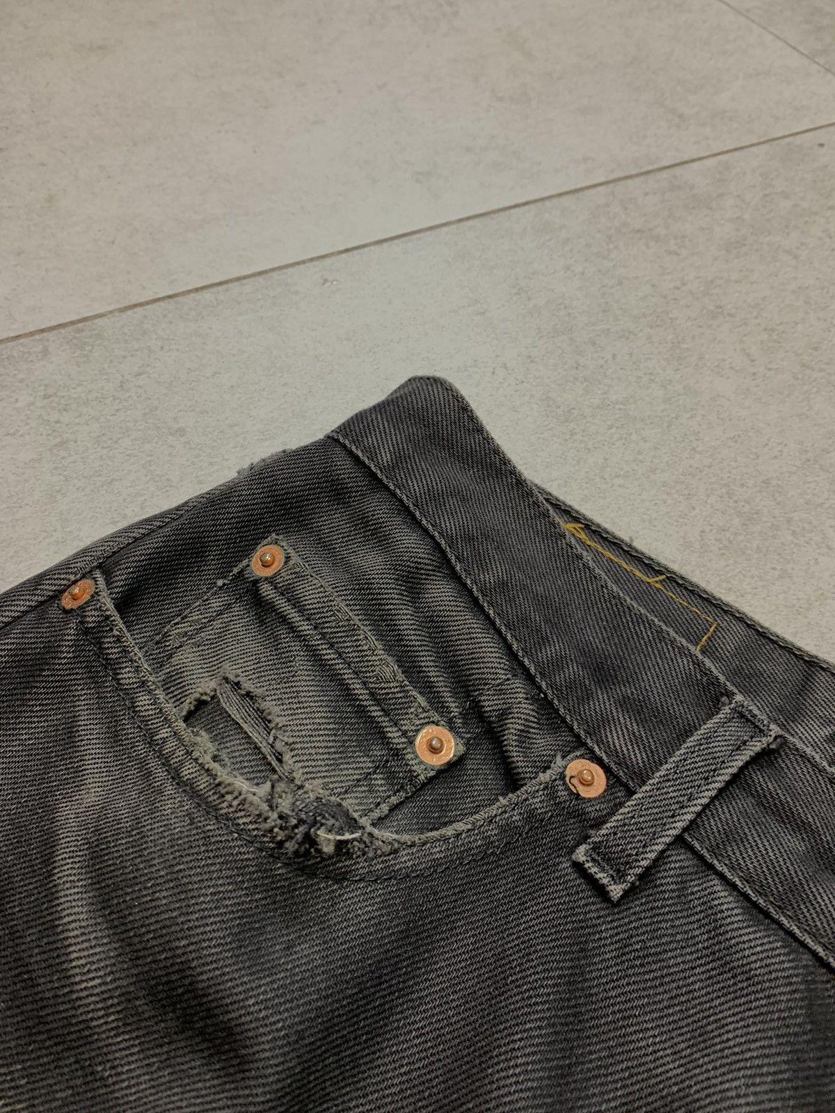 Levi's Vintage Clothing 90s Vintage Faded Black rare Levi 615 Orange tag denim jean Size US 33 - 2 Thumbnail