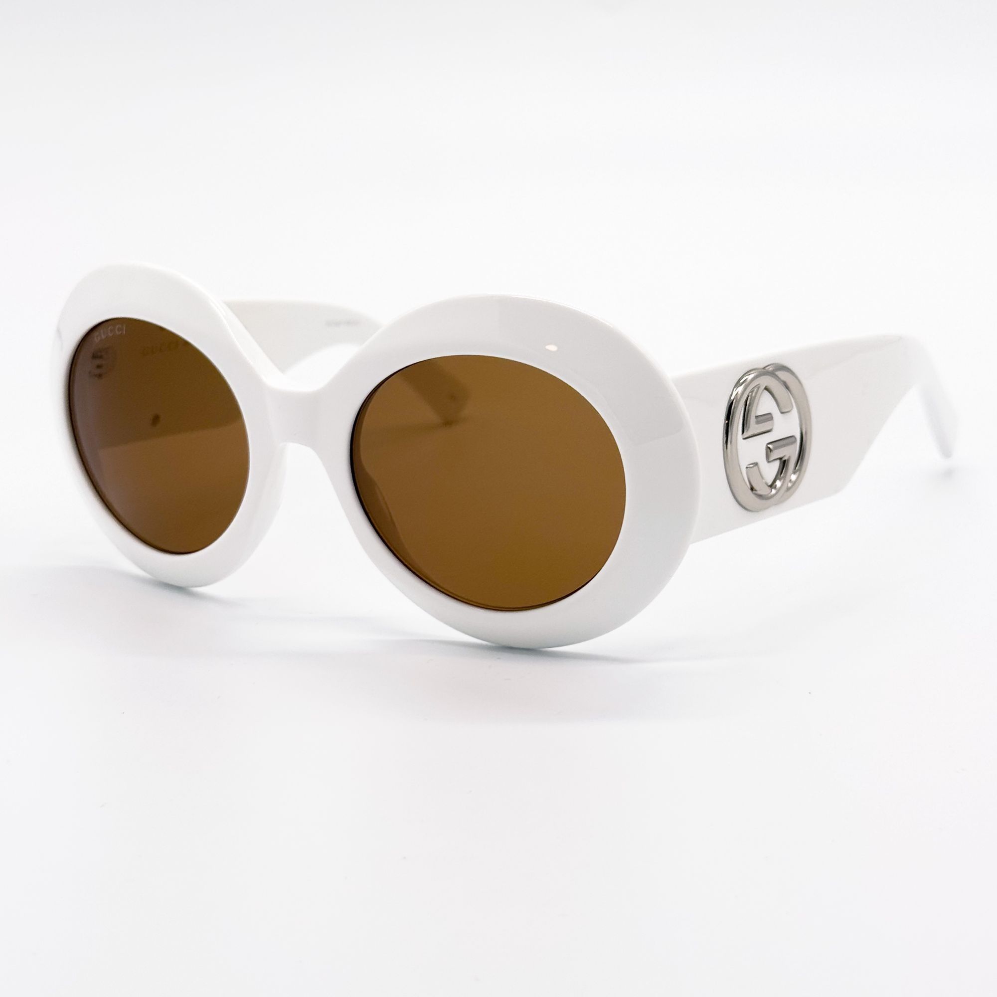 Gucci NEW GUCCI SUNGLASSES GG1647S 003 WOMEN ROUND WHITE BROWN Size ONE SIZE - 3 Thumbnail