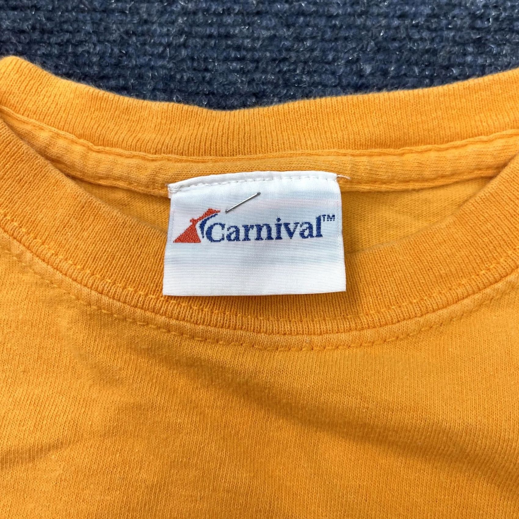 Vintage VINTAGE Carnival Nassau Bahamas Shirt Mens L Orange Cruise Souvenir Tee T-Shirt Size US L / EU 52-54 / 3 - 3 Thumbnail