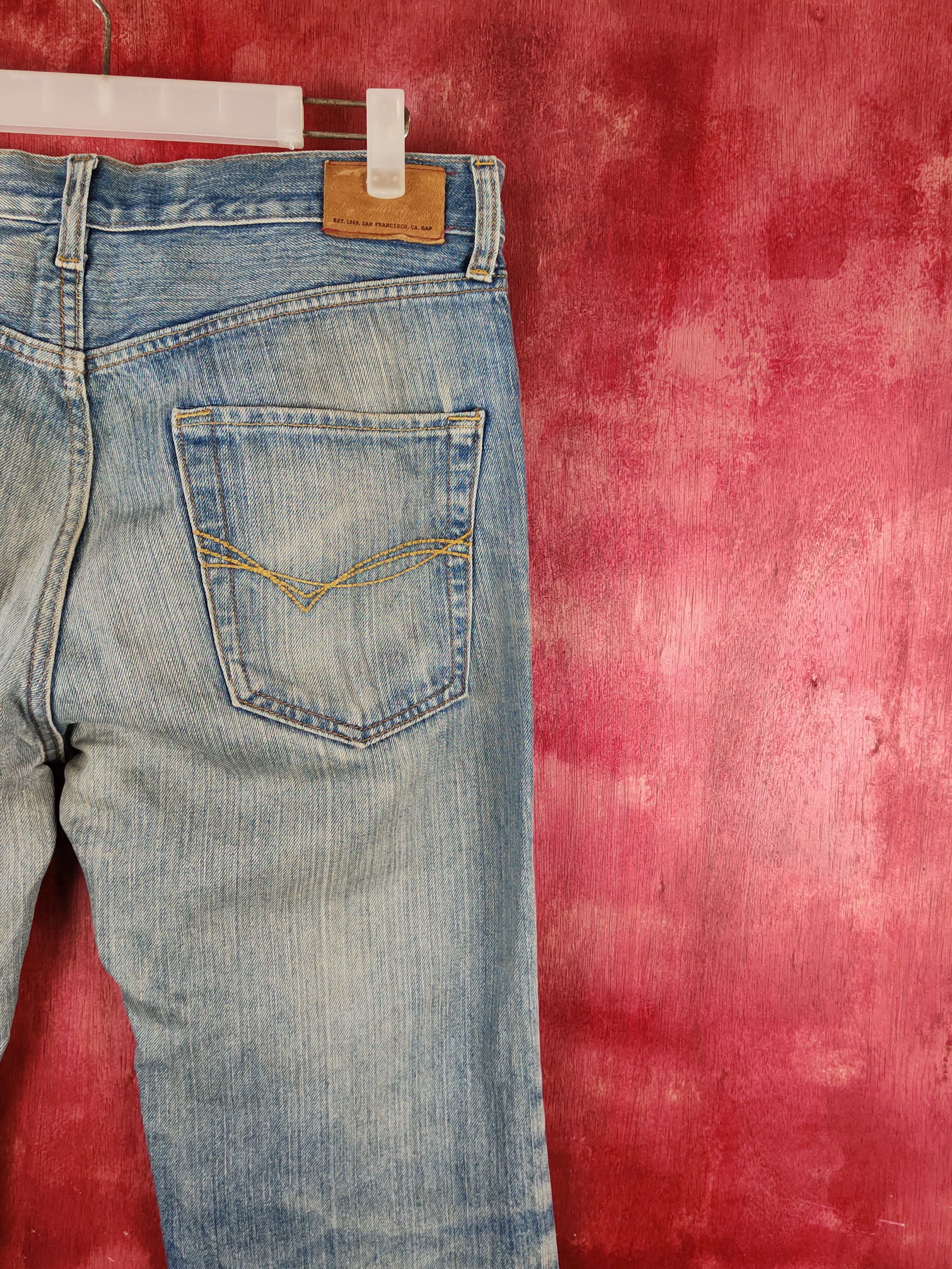 Gap Gap Dark Blue Faded Distressed Ripped Jeans #S2244 Size US 33 - 11 Thumbnail