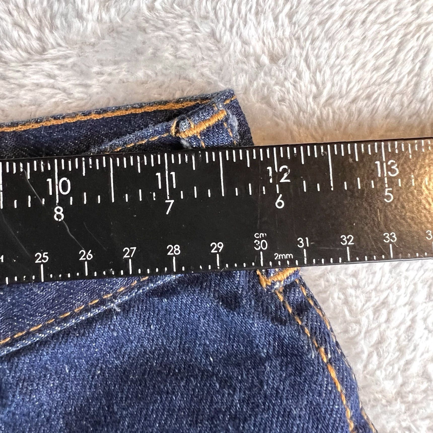 Doublet VINTAGE Diamond Double U Jeans Womens 16 Blue Deadstock 1970s 1980s Size 38" / US 16 / IT 52 - 6 Thumbnail