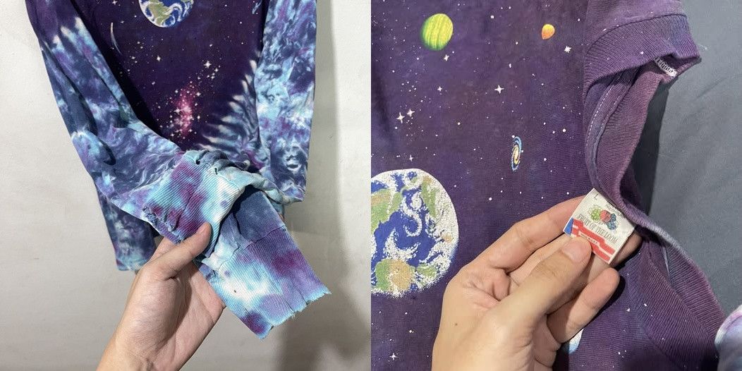 Vintage Vintage 90s Galaxy Space Long Sleeve Shirt Size US L / EU 52-54 / 3 - 5 Thumbnail