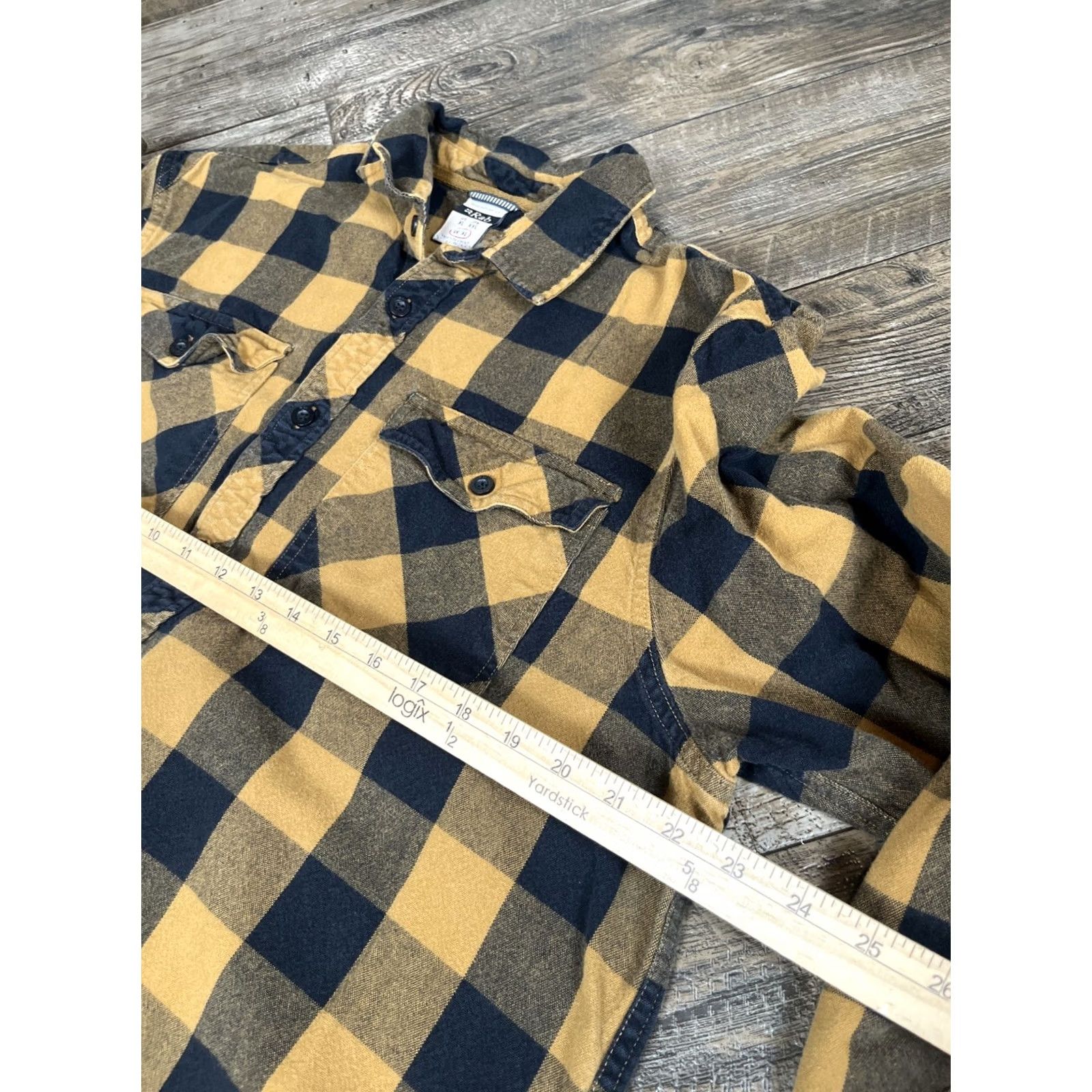 Rab Rab Button-Up Shirt XL Gold Check Flannel Cotton Men Size US XL / EU 56 / 4 - 4 Thumbnail