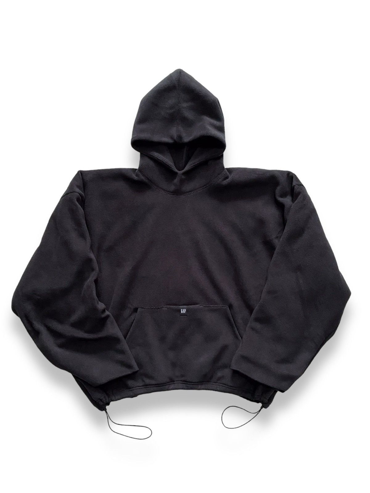 image of Yeezy X Gap Balenciaga Fleece Hoodie Kanye West in Black, Men's (Size XL)