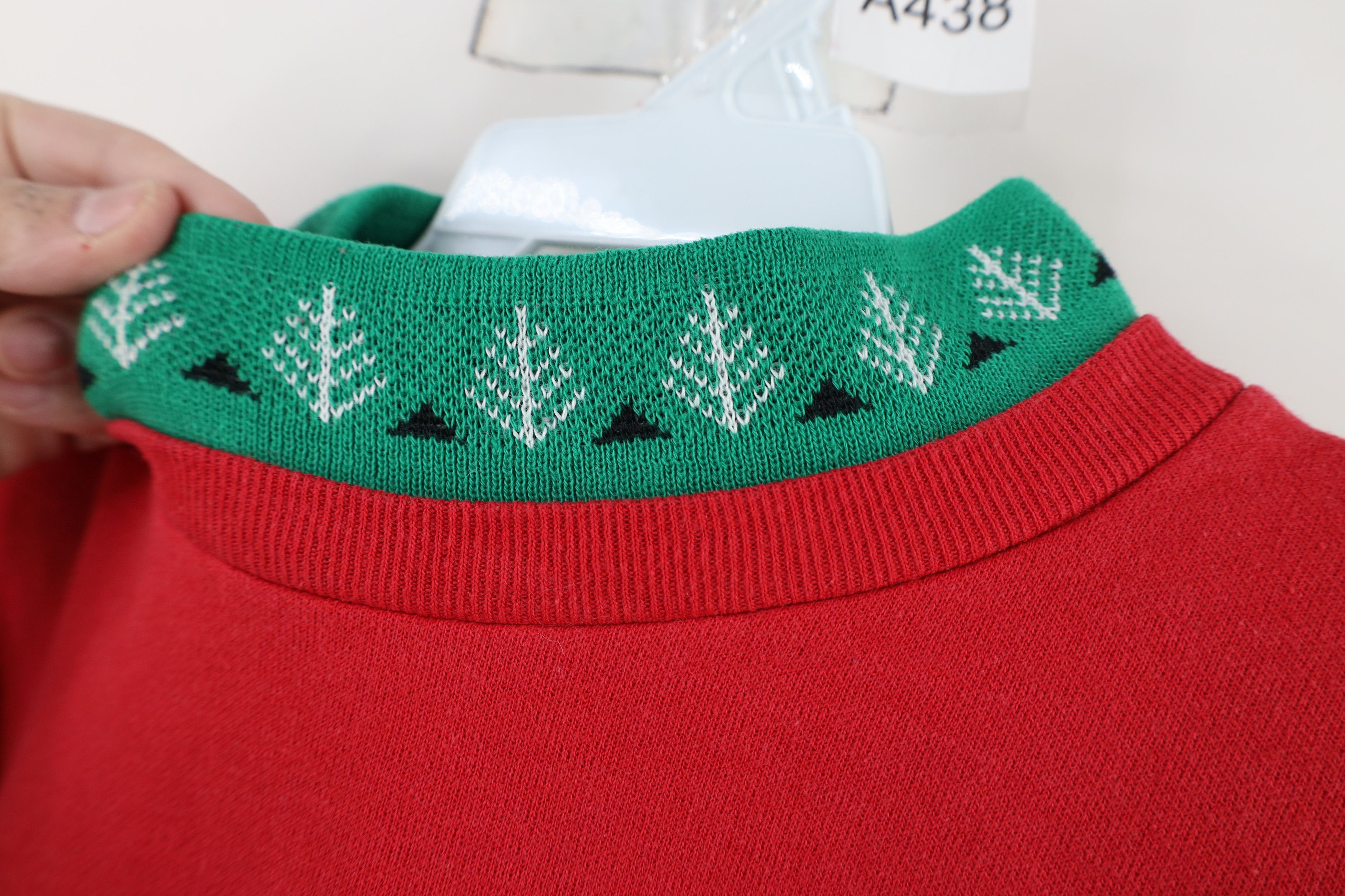 Vintage Vintage 90s Streetwear Christmas Mock Neck Sweatshirt Red Size M / US 6-8 / IT 42-44 - 8 Thumbnail