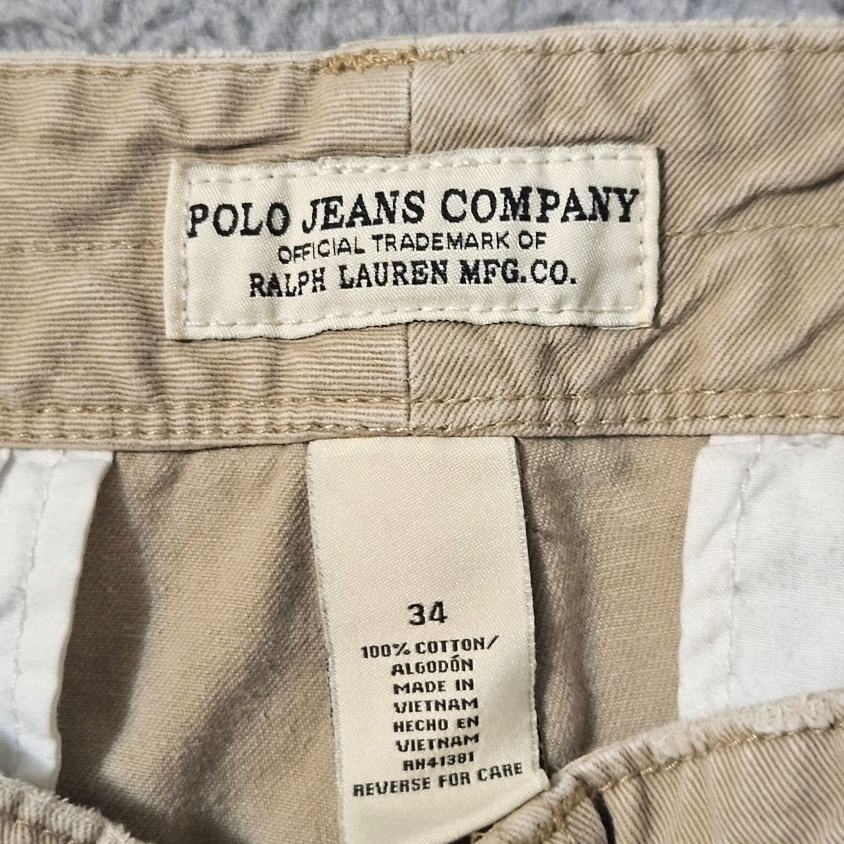 Polo Ralph Lauren Polo Jeans Co. Mens Cargo Shorts Brown Military Surplus Size 34 Size US S / EU 44-46 / 1 - 3 Thumbnail