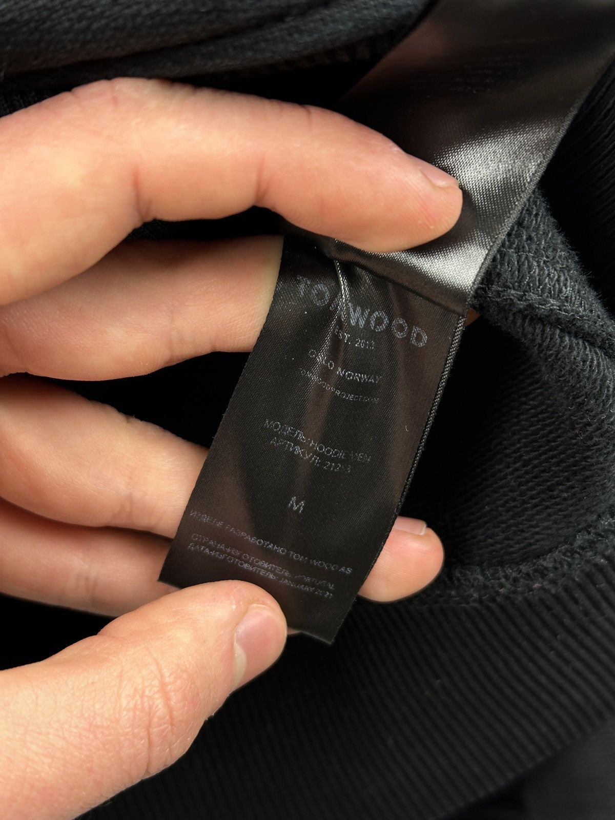 Tom Wood Tom Wood Baggy Oversize Black Heavy Cotton Hoodie Size US M / EU 48-50 / 2 - 12 Thumbnail