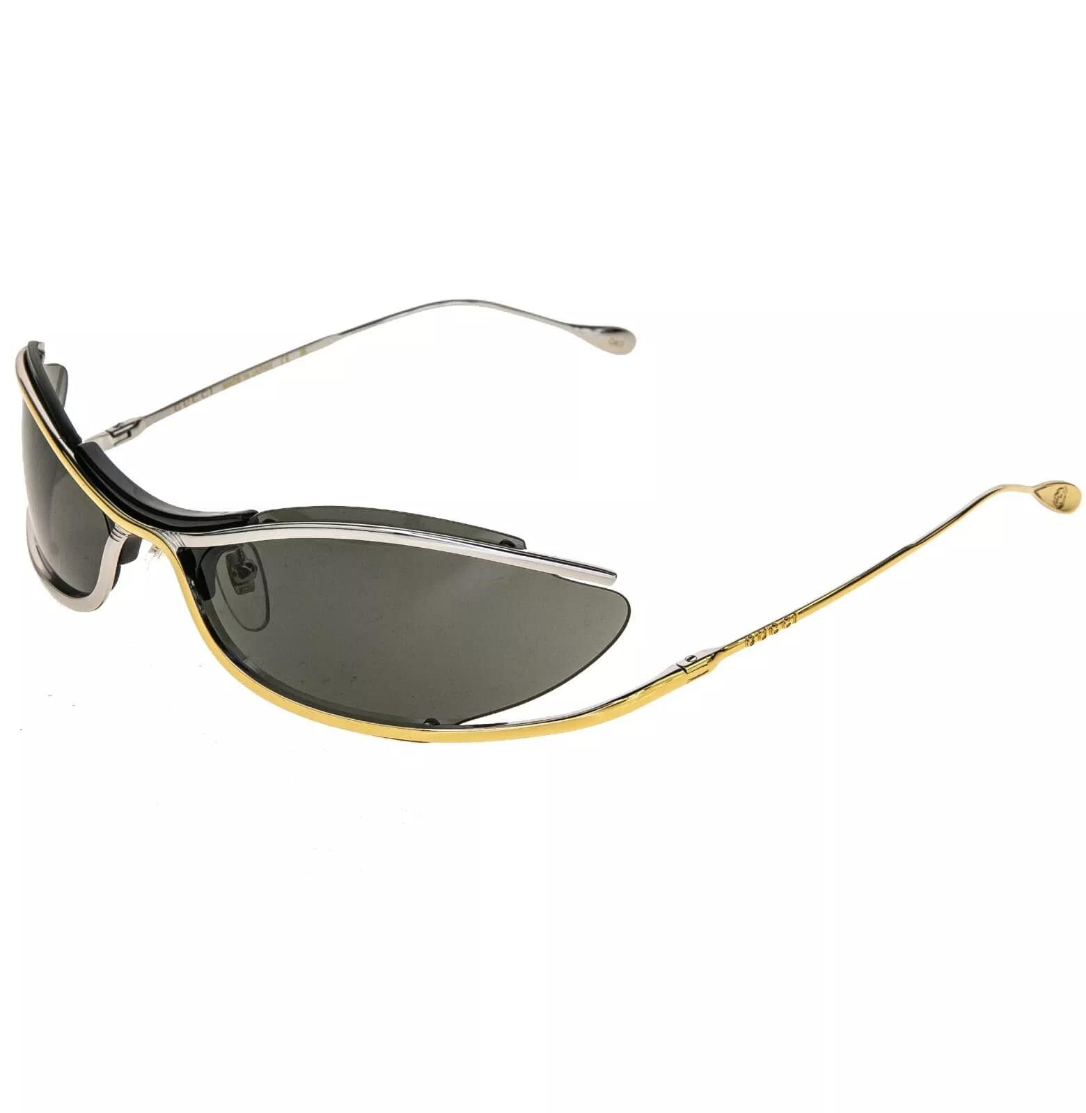 Gucci GUCCI 1487 Black Silver Gold Designer Mask Gg1487S 001 Size ONE SIZE - 4 Thumbnail