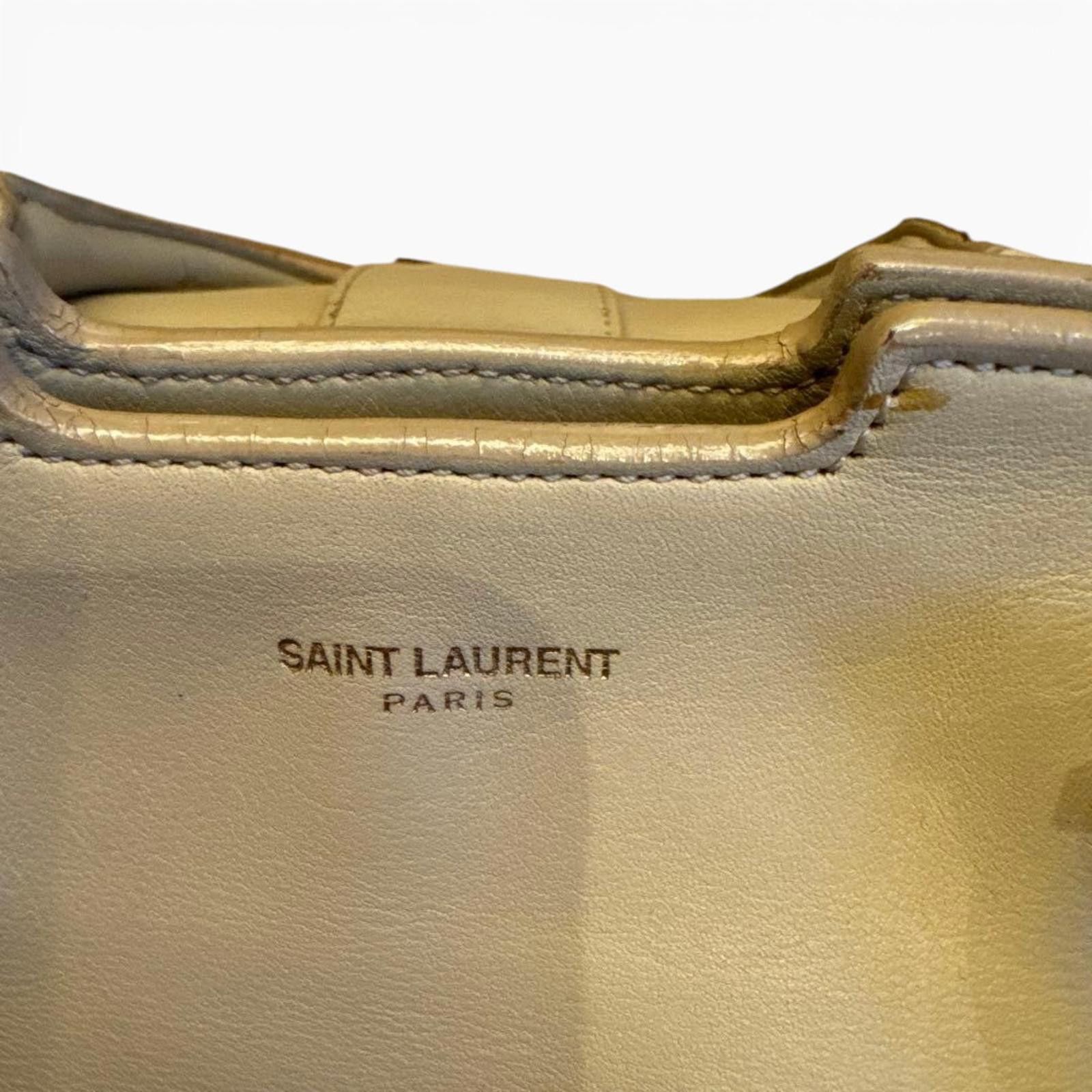 Saint Laurent Paris Yves Saint Laurent - Beige Leather Handbag Size ONE SIZE - 4 Thumbnail