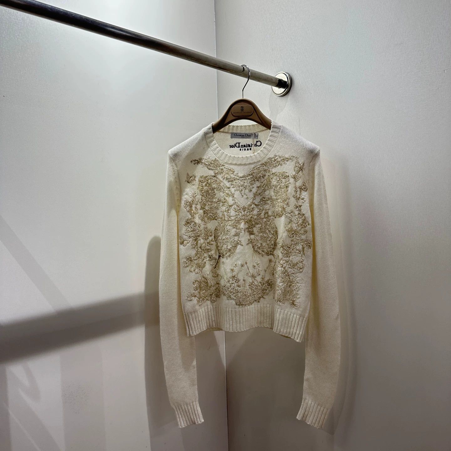 Christian Dior Monsieur Dior cashmere gold thread butterfly sweater 36 Size XS / US 0-2 / IT 36-38 - 1 Thumbnail