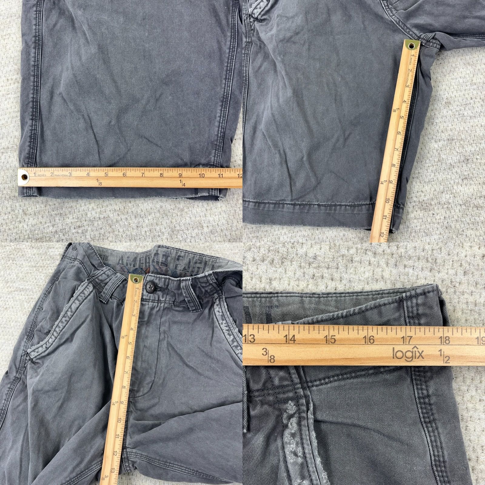 American Eagle Outfitters VINTAGE American Eagle Shorts Men 34 Gray Y2K Chino Loose Baggy Faded Skate Size US 34 / EU 50 - 8 Thumbnail