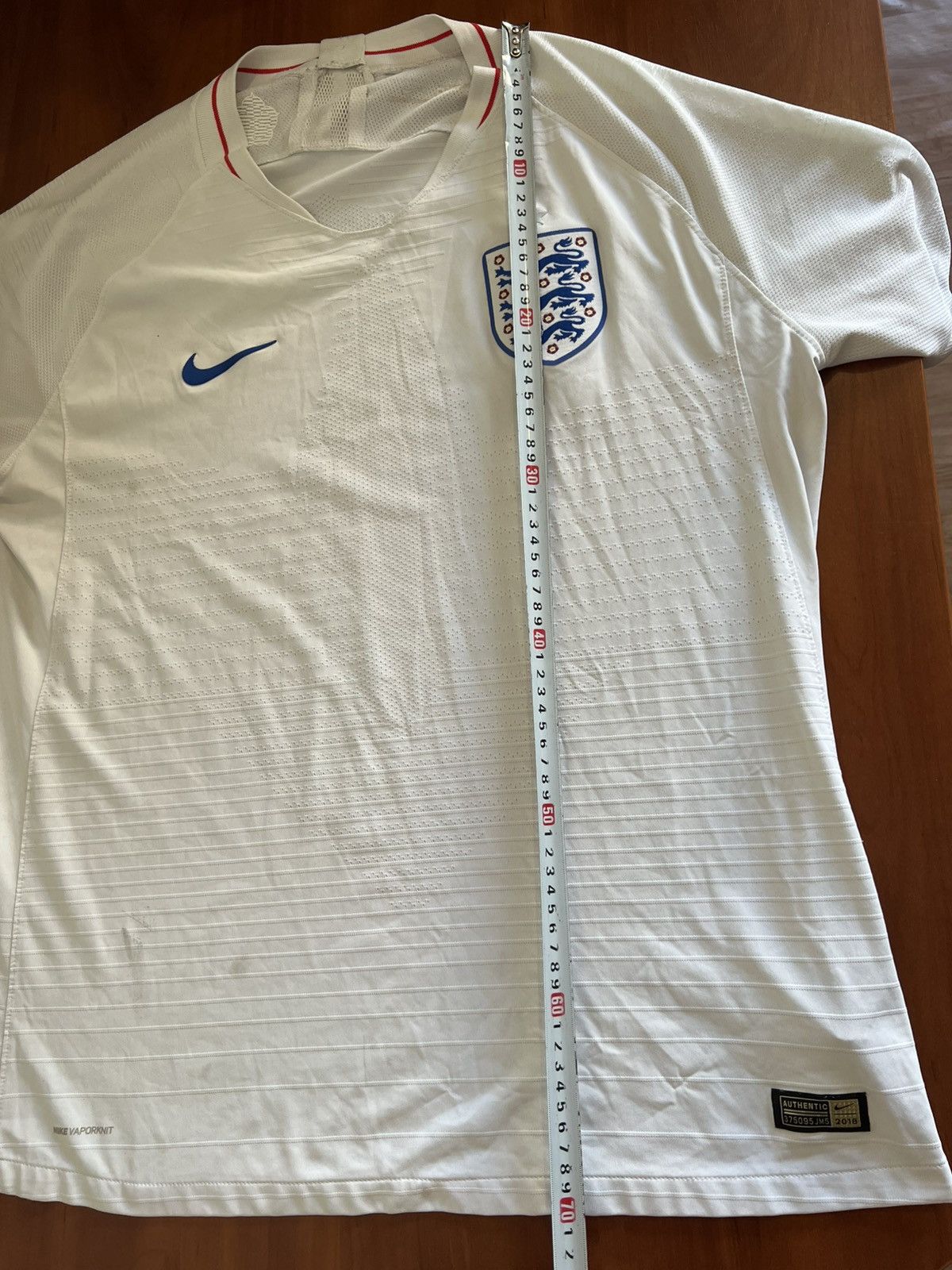 Nike 2018/19 ENGLAND TEAM HOME PLAYER ISSUED SOCCER JERSEY Size US XL / EU 56 / 4 - 22 Thumbnail