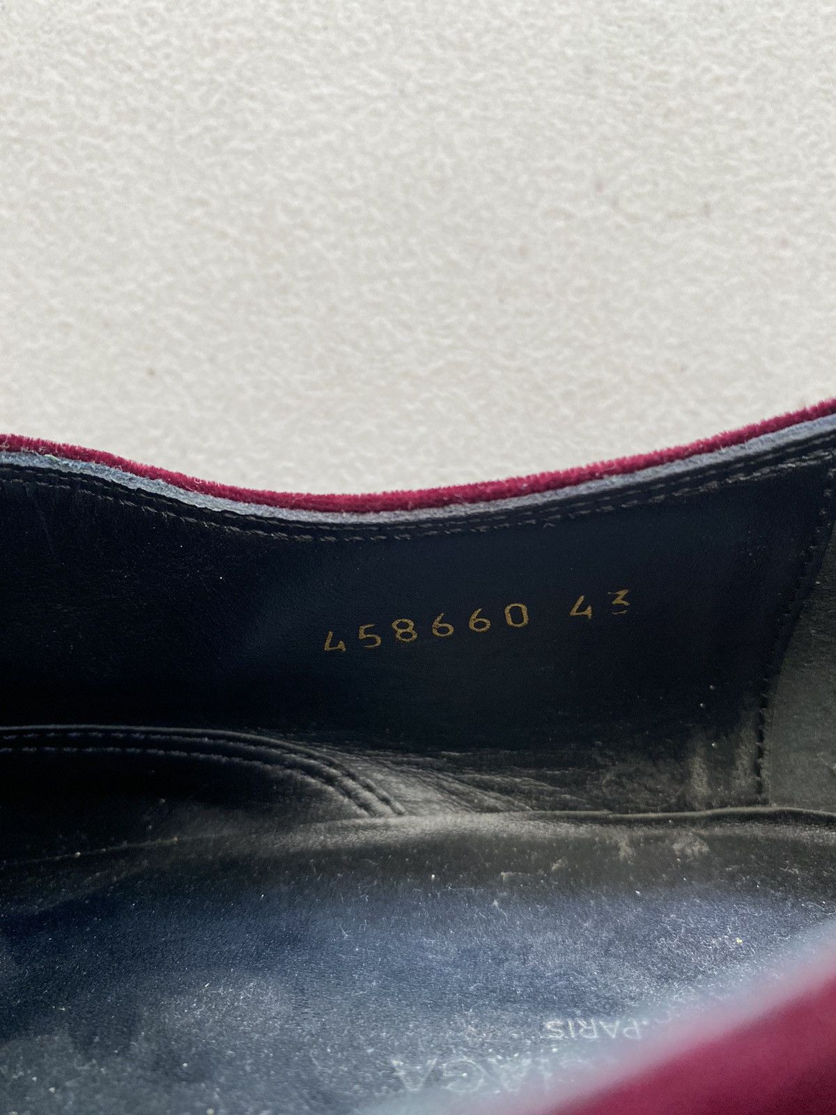 Balenciaga 17SS red velvet slip on loafers Size US 11 / EU 44 - 5 Thumbnail