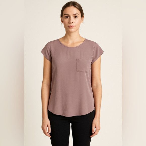 Joie Joie Mauve Short Sleeve Silk Blouse Small Size S / US 4 / IT 40 - 1 Thumbnail