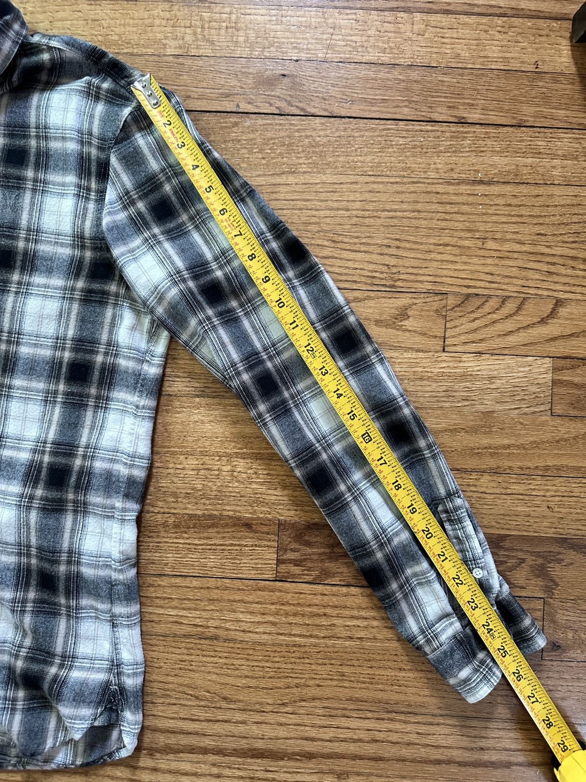 Allsaints All Saints Black / White Flannel Shirt Size US M / EU 48-50 / 2 - 5 Thumbnail