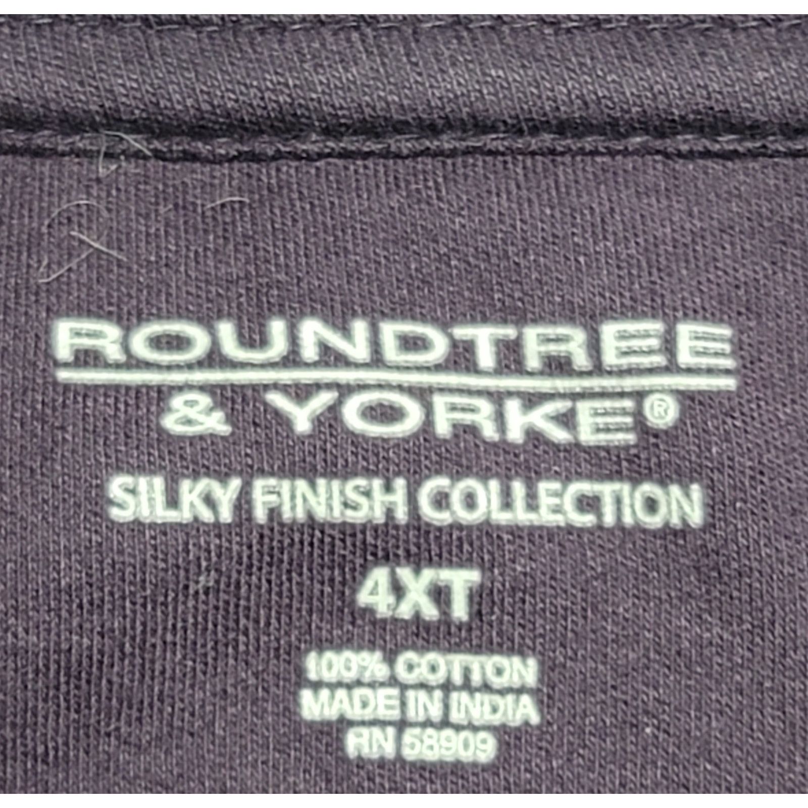 Roundtree & Yorke Roundtree Yorke Purple 2 Button Collar Henley Shirt 4XT Size US XXL / EU 58 / 5 - 4 Thumbnail