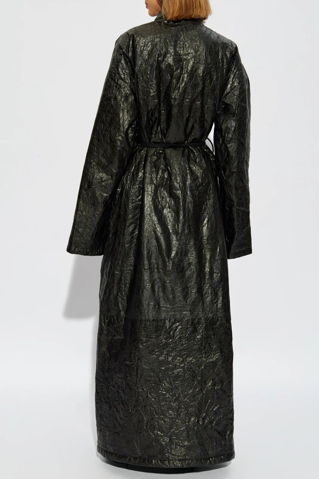 Balenciaga o1bcso1str0625 Bathrobe Maxi Coat in Black Size US S / EU 44-46 / 1 - 3 Thumbnail