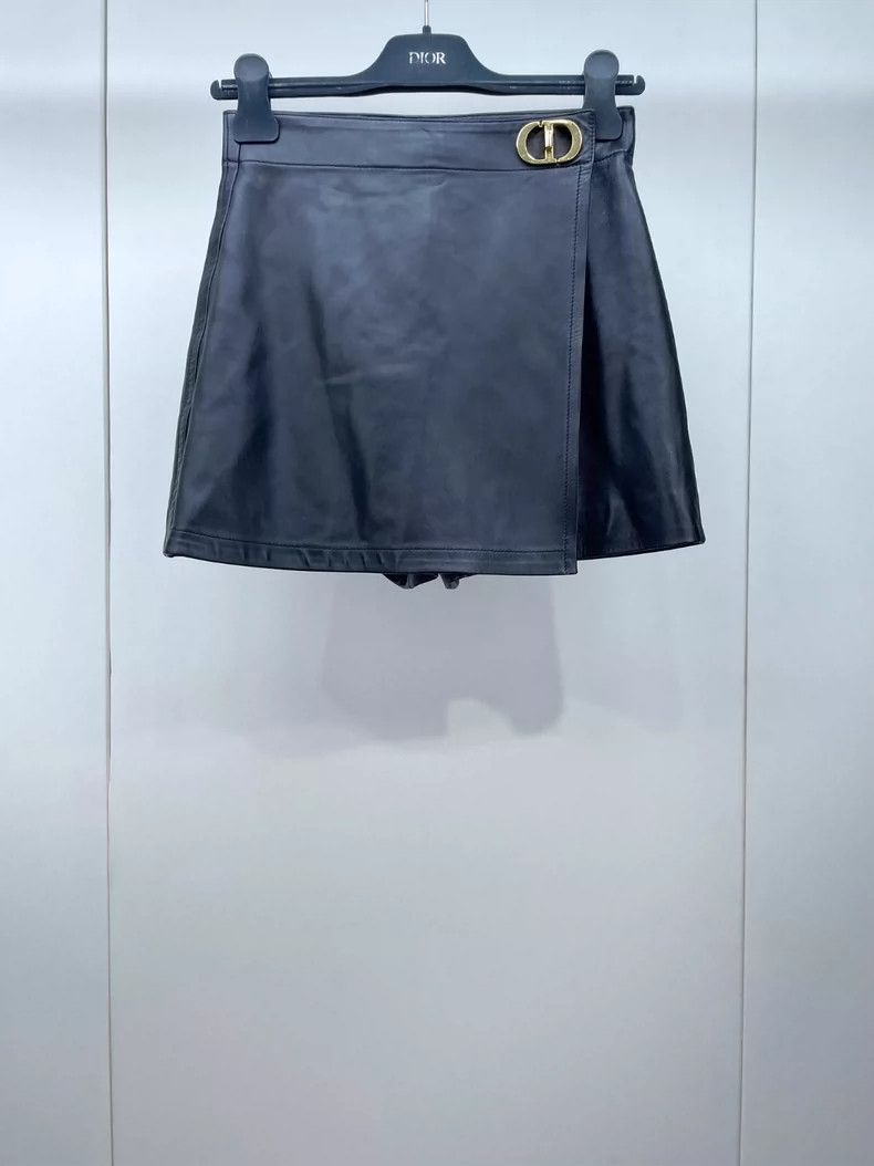 Dior Dior CD metal buckle lambskin skirt pants 2504-Nextarrow Size 42" / US 20 - 1 Thumbnail