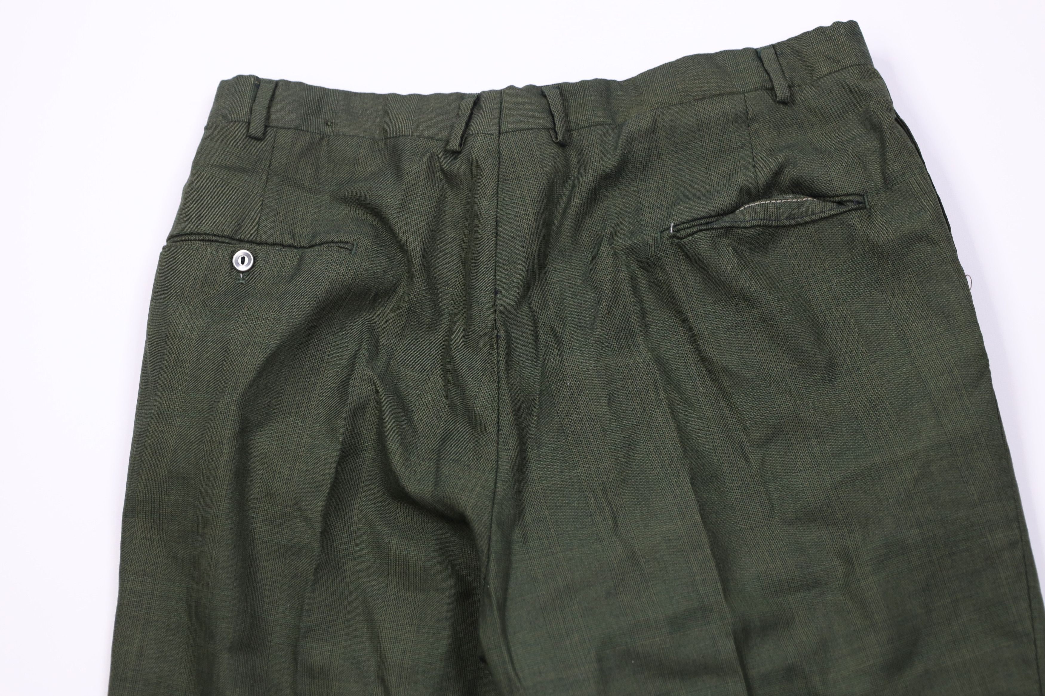 Vintage Vintage 50s Hollywood Regency Knit Chino Pants USA Green Size US 34 / EU 50 - 10 Thumbnail