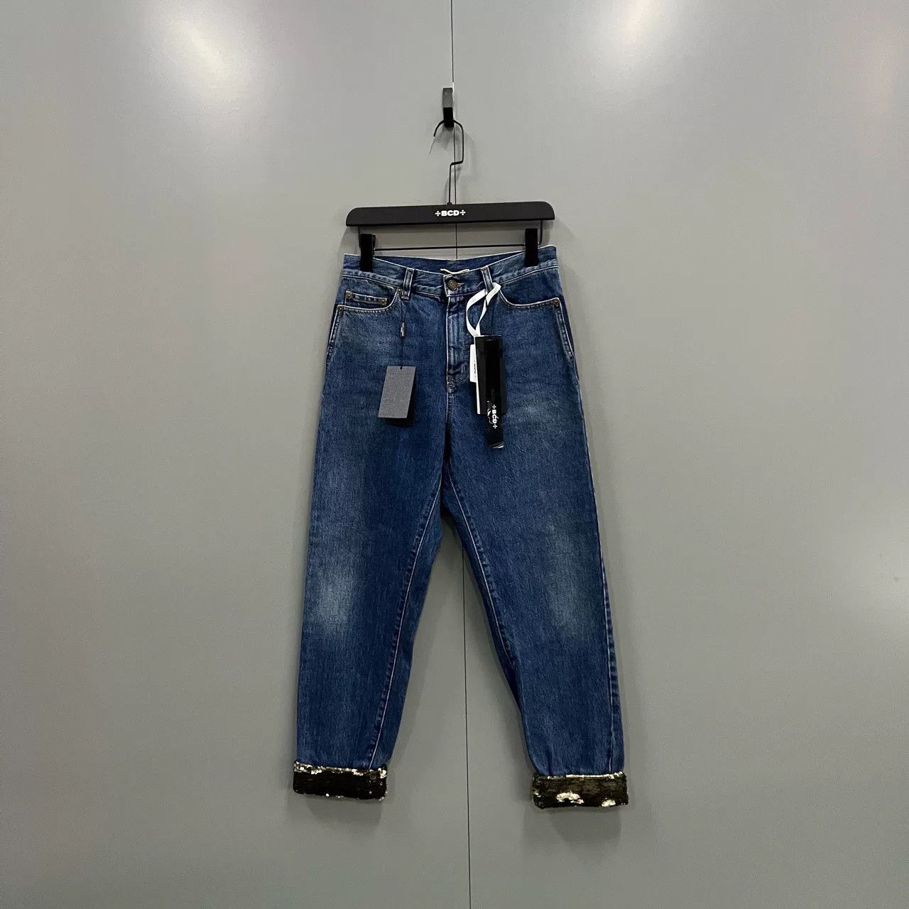 Saint Laurent Paris Saint Laurent Sequin Denim Pants Size 25 Size 25" / US 0 / IT 36 - 1 Thumbnail