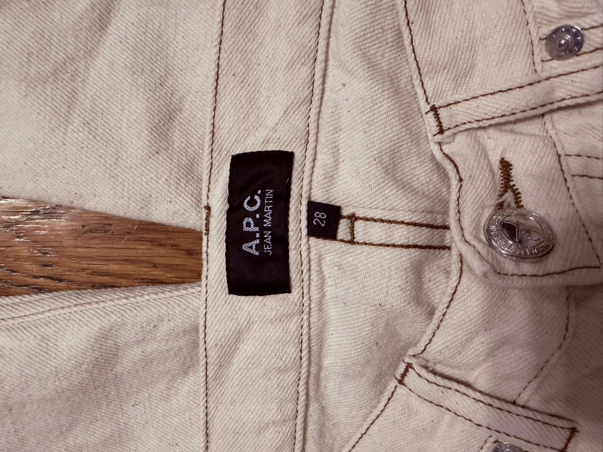 A.P.C. A.P.C. Jean Martin Ecru Size 28 High-Rise Straight Leg Size US 28 / EU 44 - 4 Thumbnail
