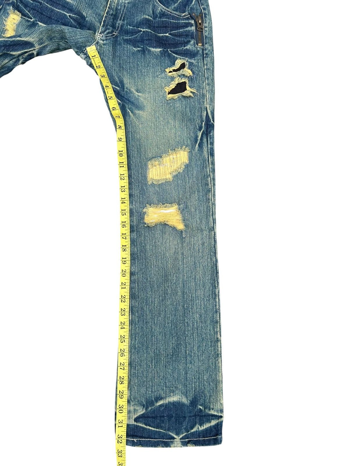 Kapital Japanese Brand limited Punk Bondage Distressed Denim Jeans Size US 32 / EU 48 - 18 Thumbnail