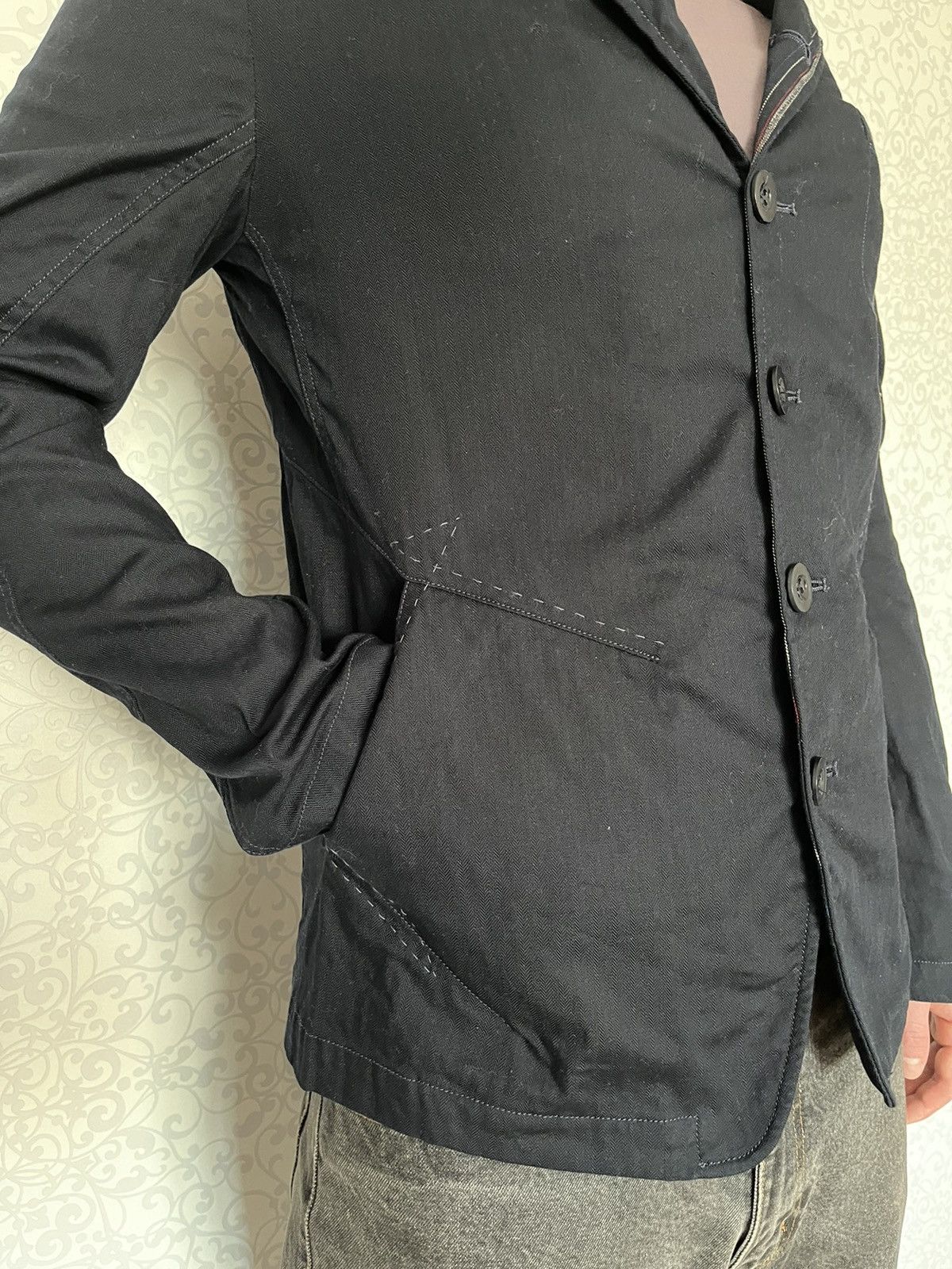 Marithe + Francois Girbaud Le Casual De Marithe Francois Girbaud HBT Men Navy Blazer Size US XL / EU 56 / 4 - 11 Thumbnail