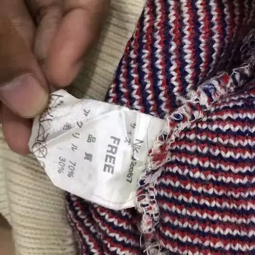 Naked & Famous × Vintage Naked & Famous Striped Design Beanie Hat Size ONE SIZE - 5 Thumbnail