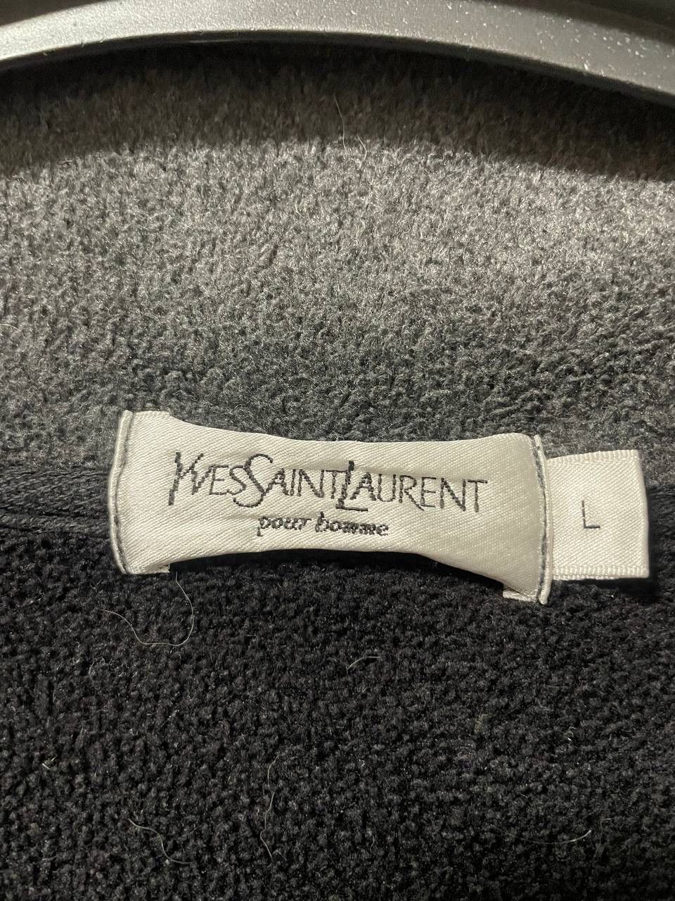 Yves Saint Laurent Fleece YSL Sweatshirt 1/4 Zip Black/Grey. Size US L / EU 52-54 / 3 - 3 Thumbnail