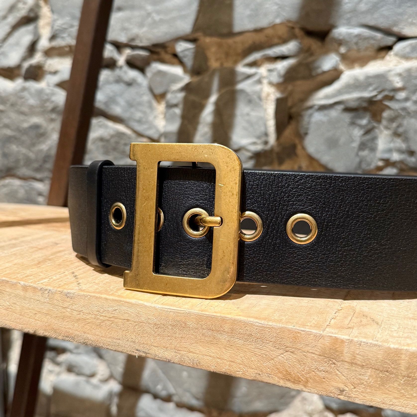 Dior Dior Black Leather Diorquake D Buckle Wide Belt Size ONE SIZE - 3 Thumbnail