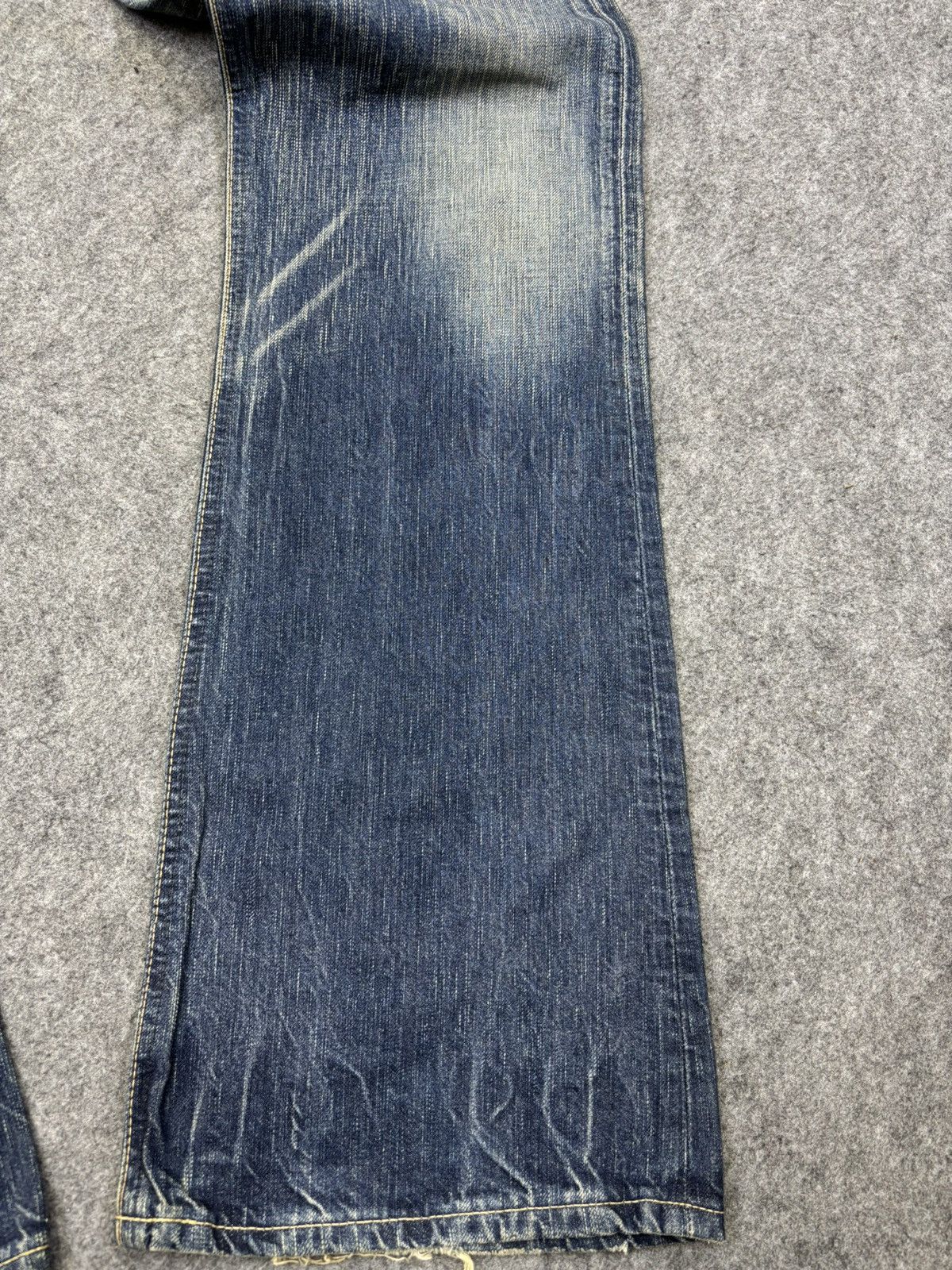 Edwin 💥Insane Flare💥Edwin Raw Fades Blue Trip Denim F842 Size US 34 / EU 50 - 5 Thumbnail