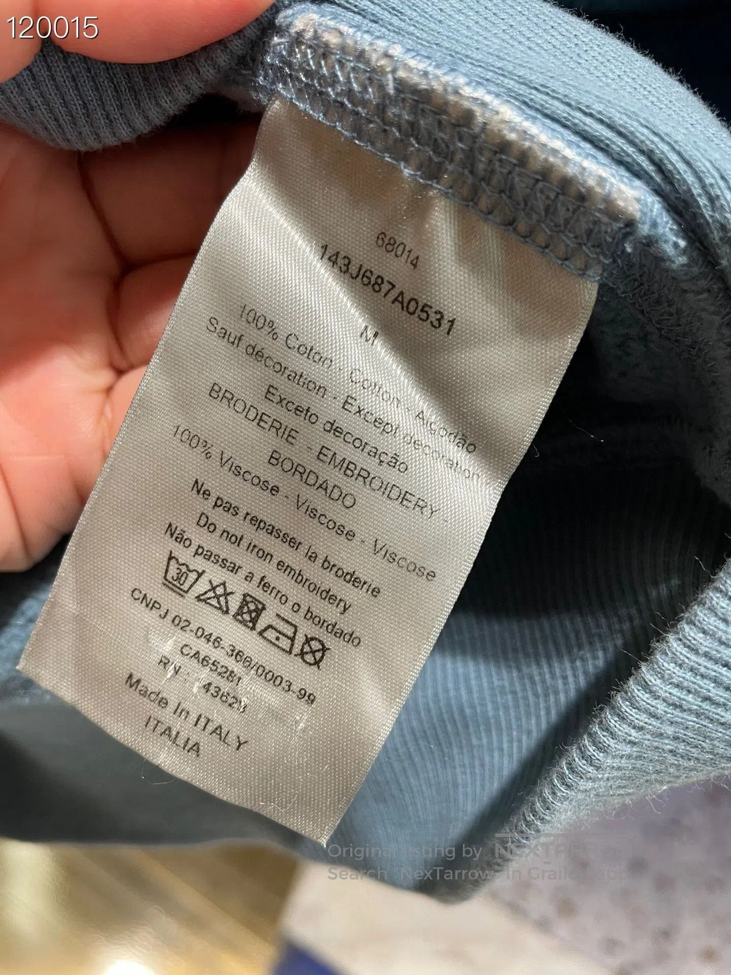 Dior Dior Big Logo Print Haze Blue Sweatshirt M. Size US M / EU 48-50 / 2 - 4 Thumbnail