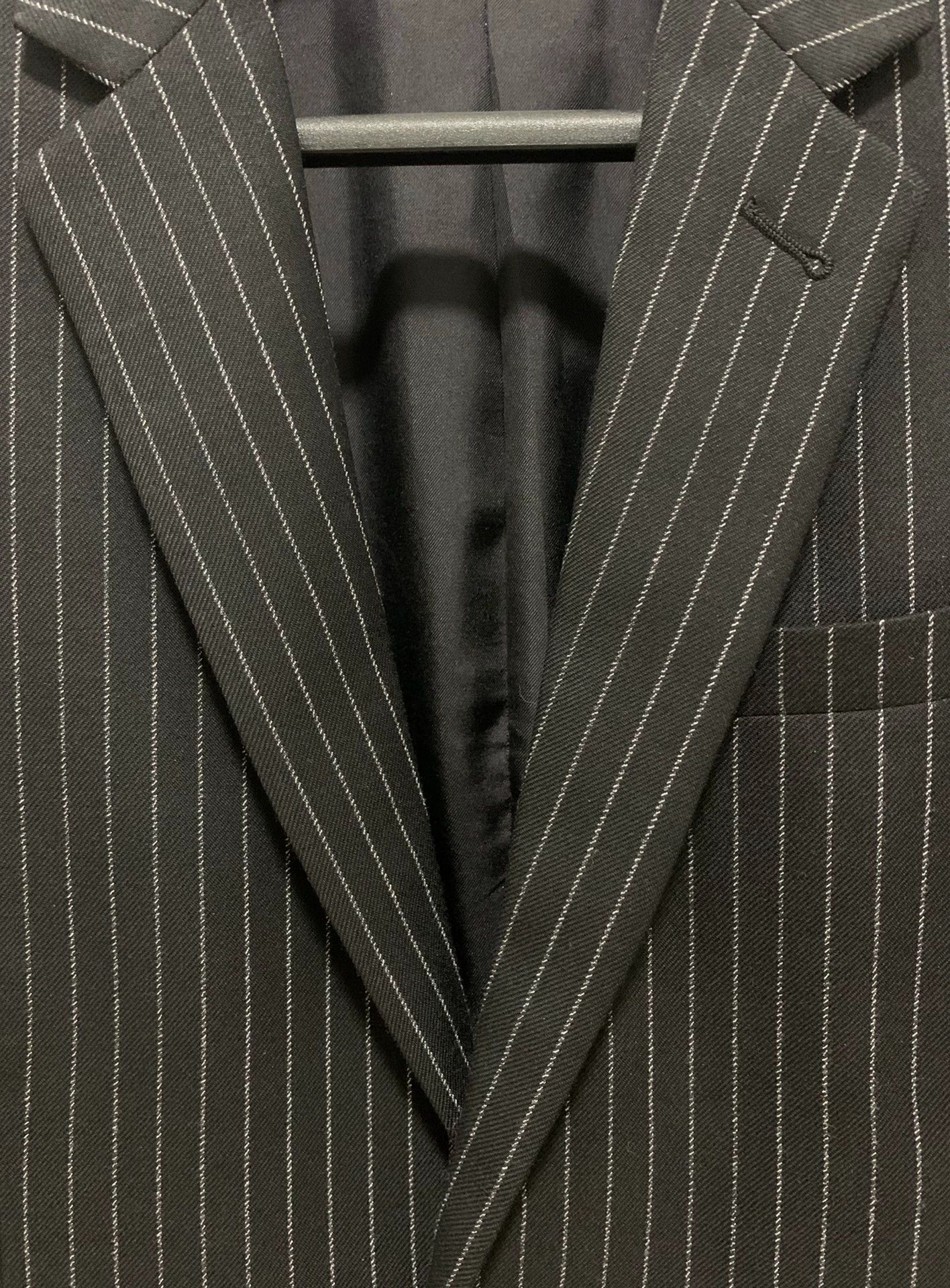 Saint Laurent Paris SLP 13FW Saint Laurent Black Silver Stripe Blazer 46 Size 46R - 5 Thumbnail
