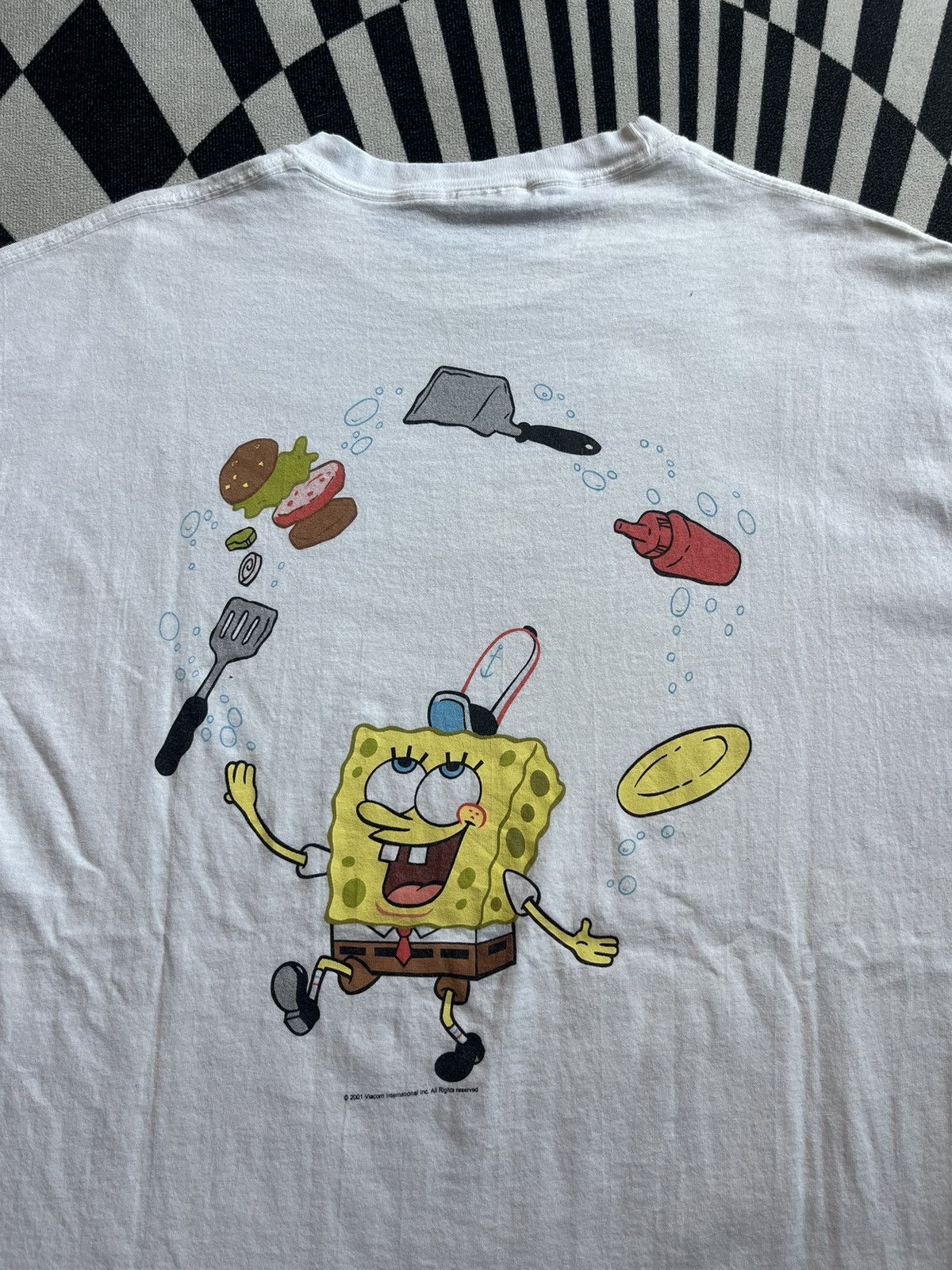 Cartoon Network Vintage Sponge Bob Krusty Krab Fine Dining STAFF 2001’s Tee Size US XL / EU 56 / 4 - 8 Thumbnail