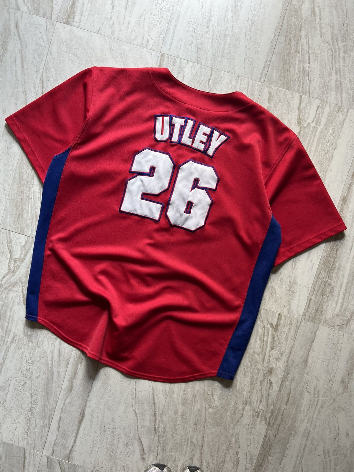 Vintage Vintage MLB Philadelphia Phillies Utley Baseball Jersey Size US XXL / EU 58 / 5 - 2 Thumbnail