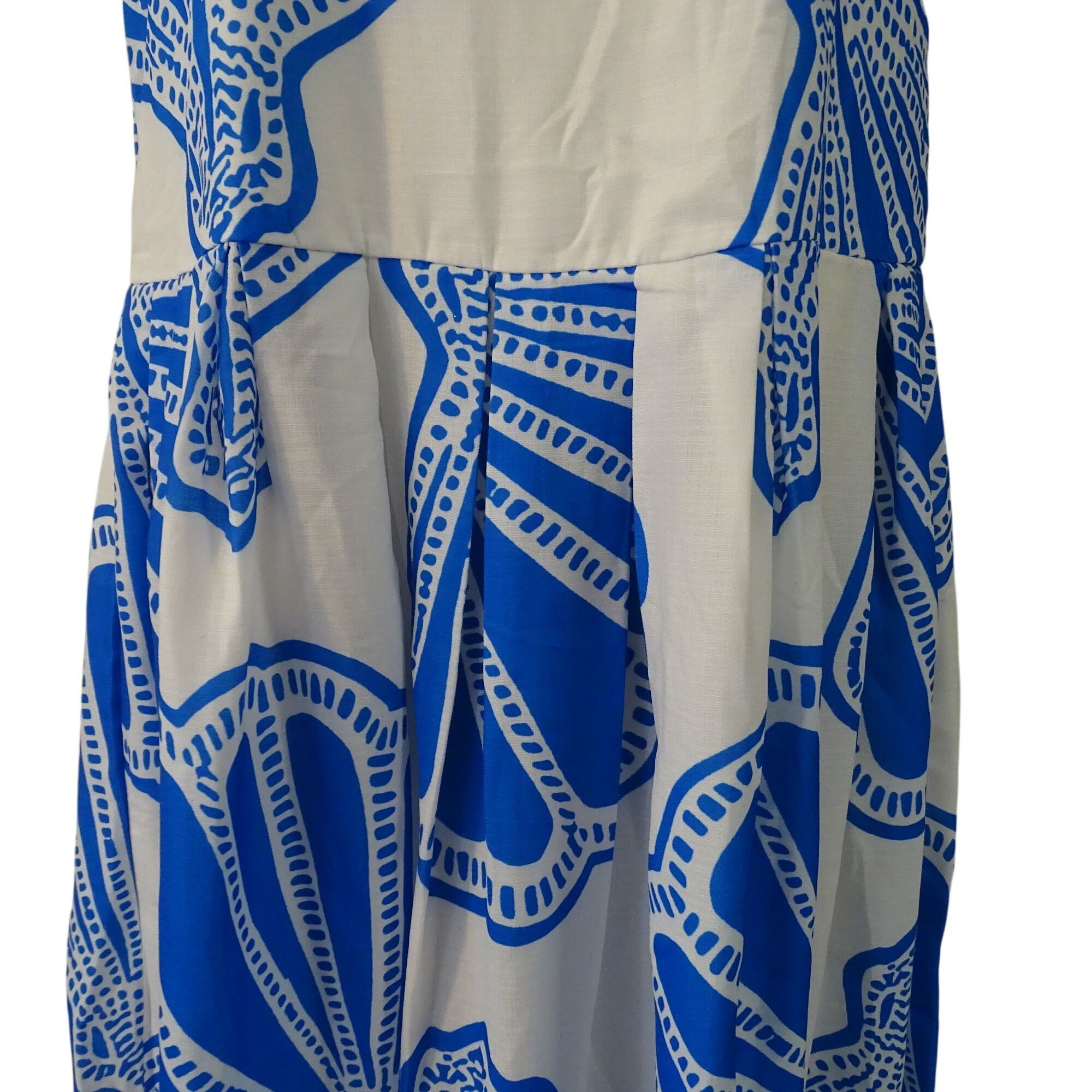 Other Blue White A-Line Sundress Maxi Dress Women Size S Pleated Size S / US 4 / IT 40 - 2 Thumbnail
