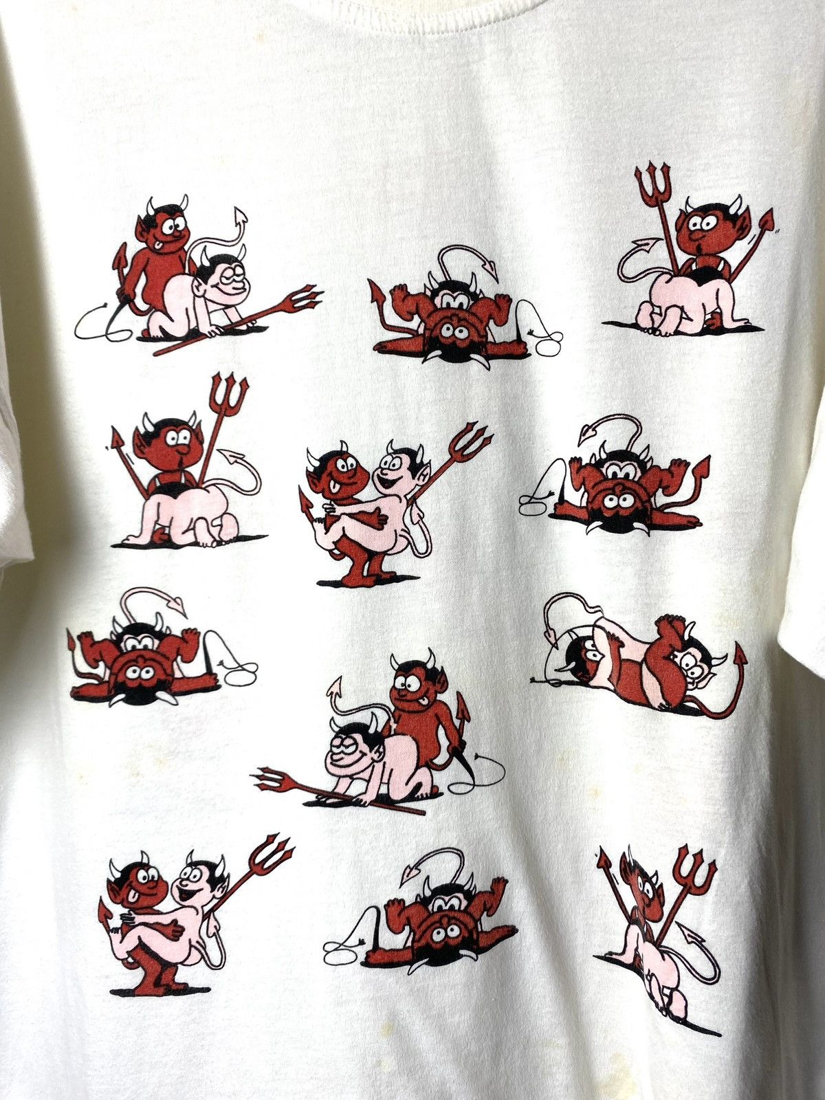 Rare! Vintage 80 Sex Devil Scene Kamasutra Art T Shirt