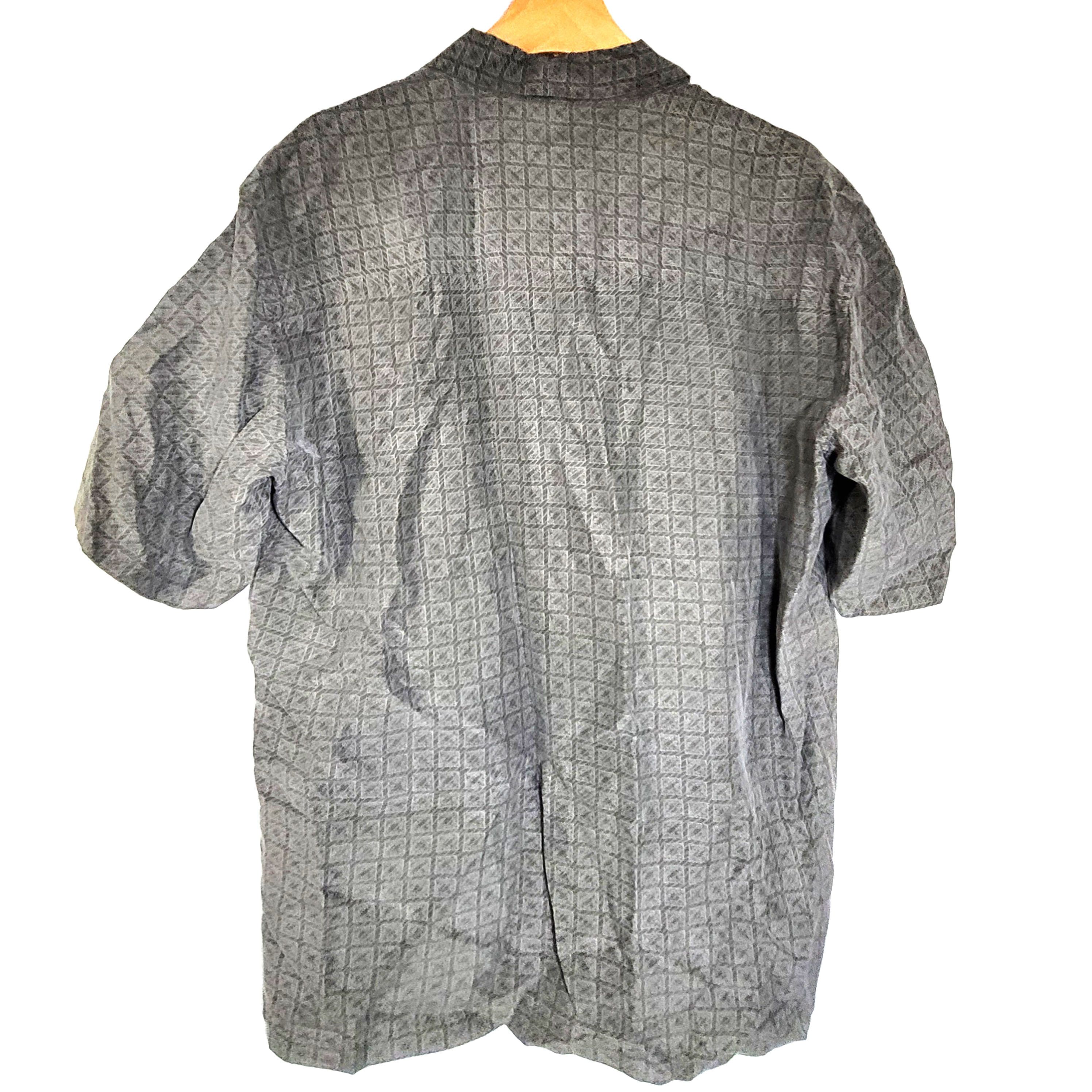 Other Men's 100% Silk Short Sleeve Top Button-Up Shirt SDK368 Size US L / EU 52-54 / 3 - 3 Thumbnail
