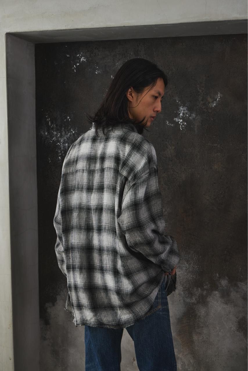 Other Name. Ombre Plaid Shirt Frayed Hem Linen Checked Shirt Size US S / EU 44-46 / 1 - 5 Thumbnail