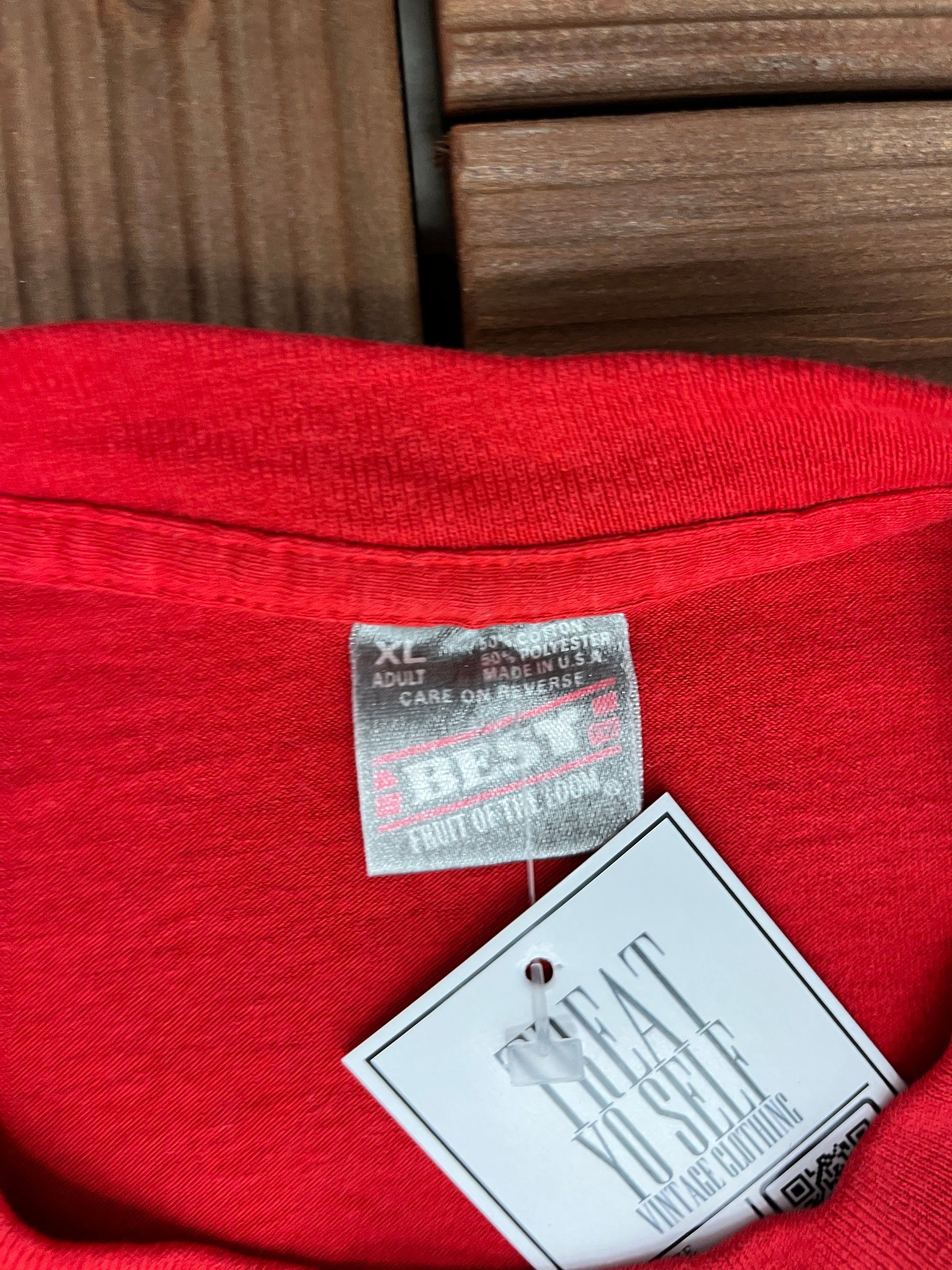 Vintage Juste Pour Rire Montreal Vintage Red T-Shirt Tee Size US XL / EU 56 / 4 - 4 Thumbnail