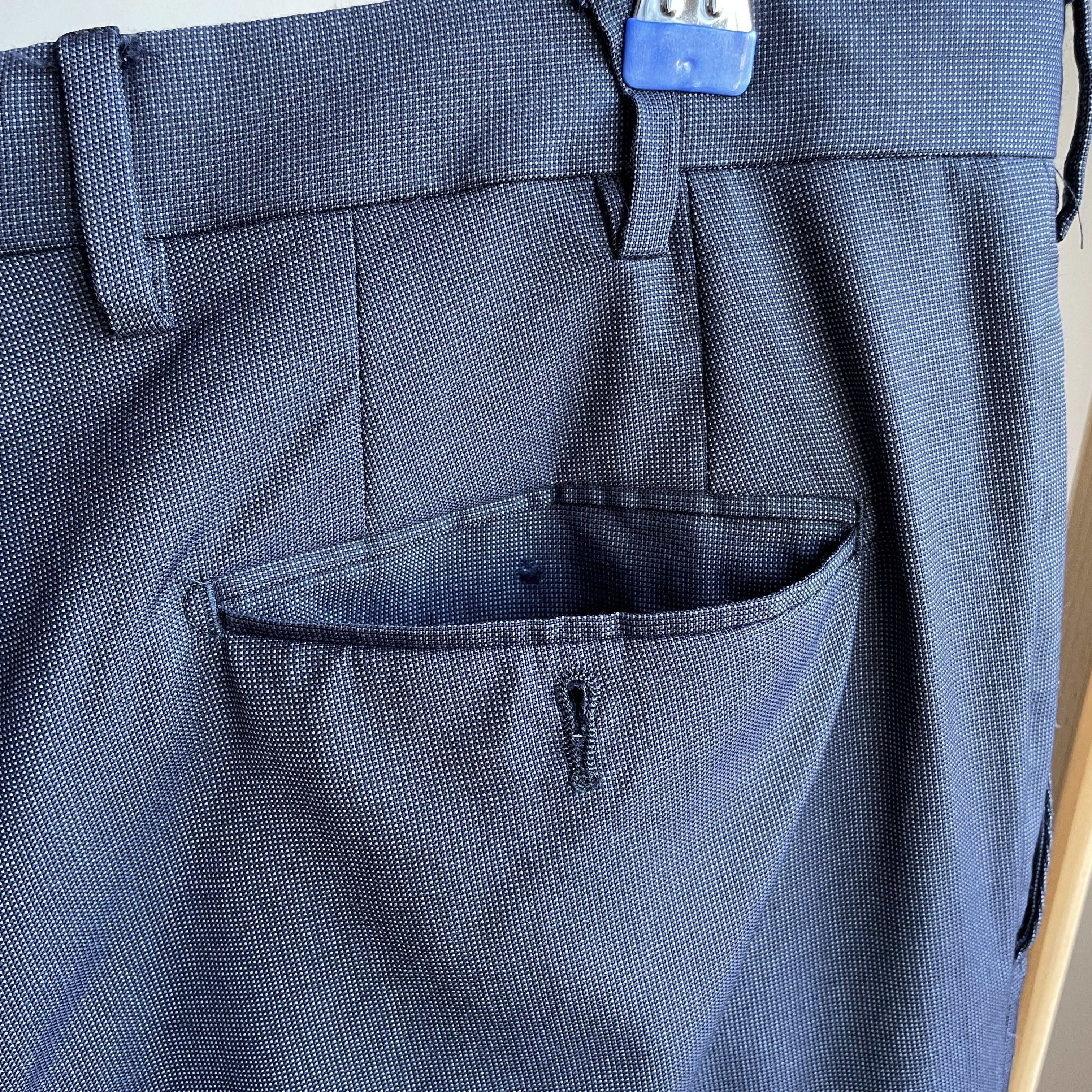 Caruso Raffaele Caruso Birdseye Wool Dress Trousers Size EUR 52R Size US 36 / EU 52 - 8 Thumbnail