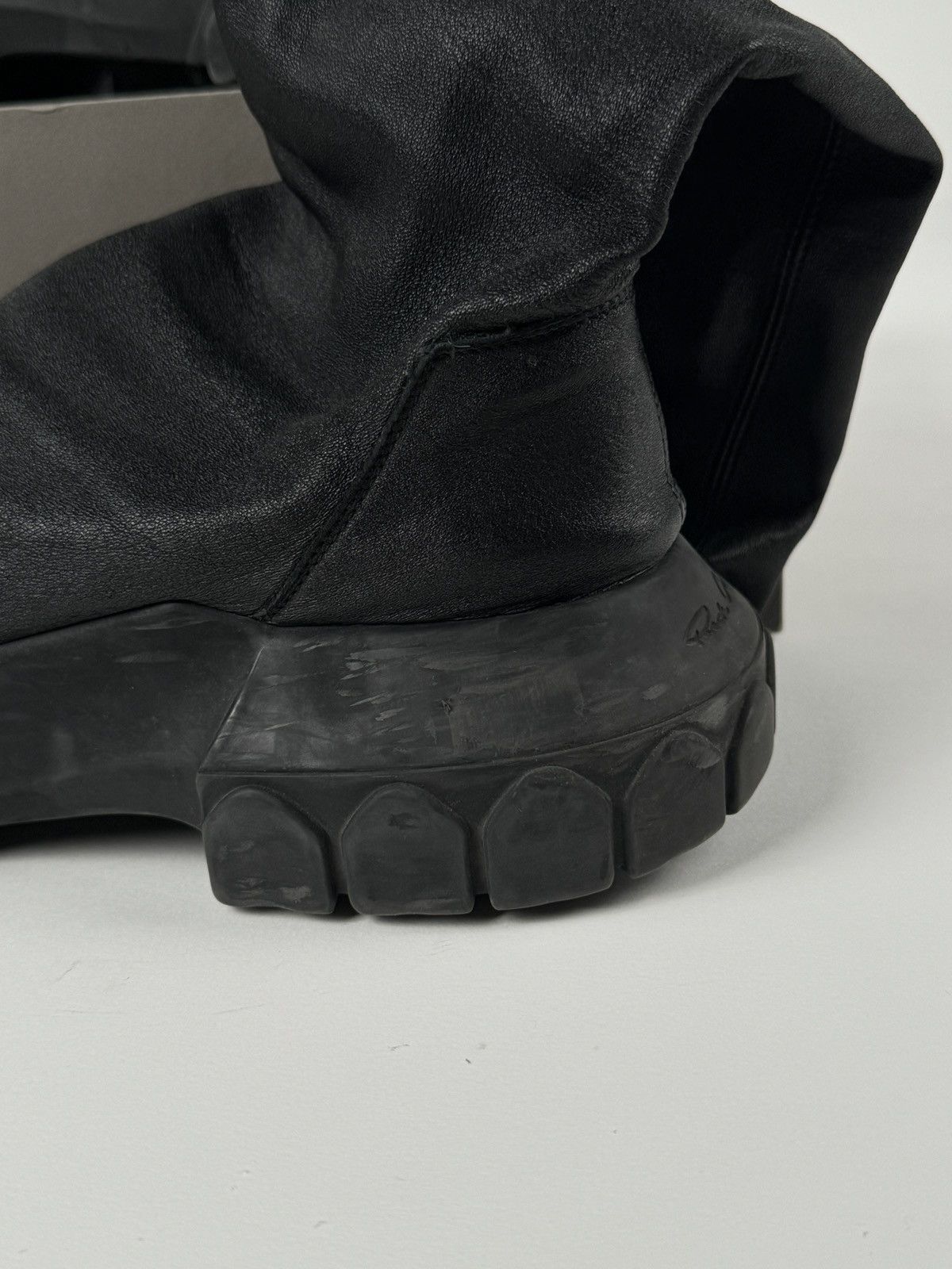 Rick Owens × Rick Owens Drkshdw Rick Owens Bozo Tractor Stocking Boots Size US 11 / EU 44 - 5 Thumbnail