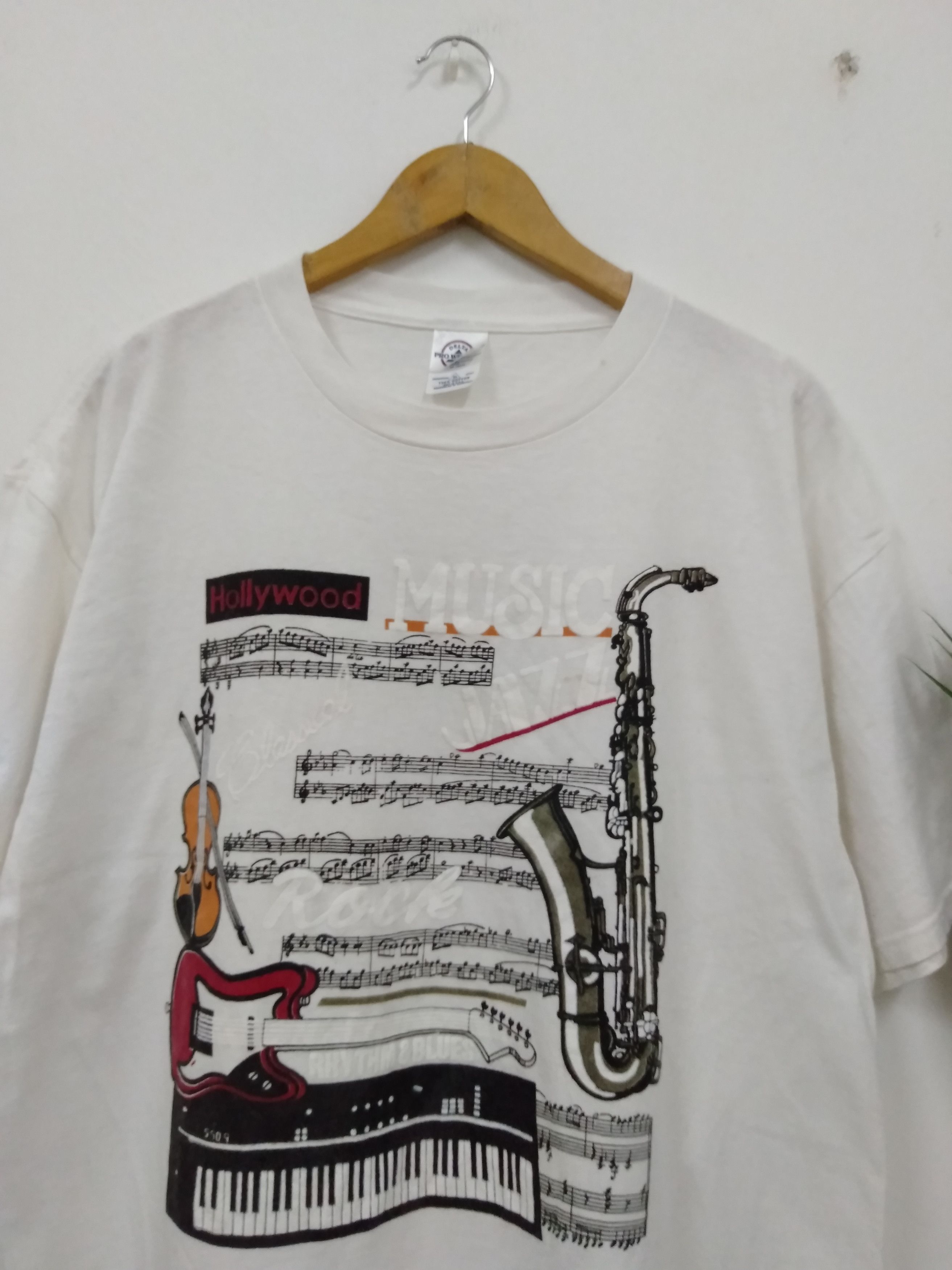 Band Tees × Vintage Vintage 90s Hollywood Music Rock Jazz Blues graphic t shirt Size US XL / EU 56 / 4 - 2 Thumbnail