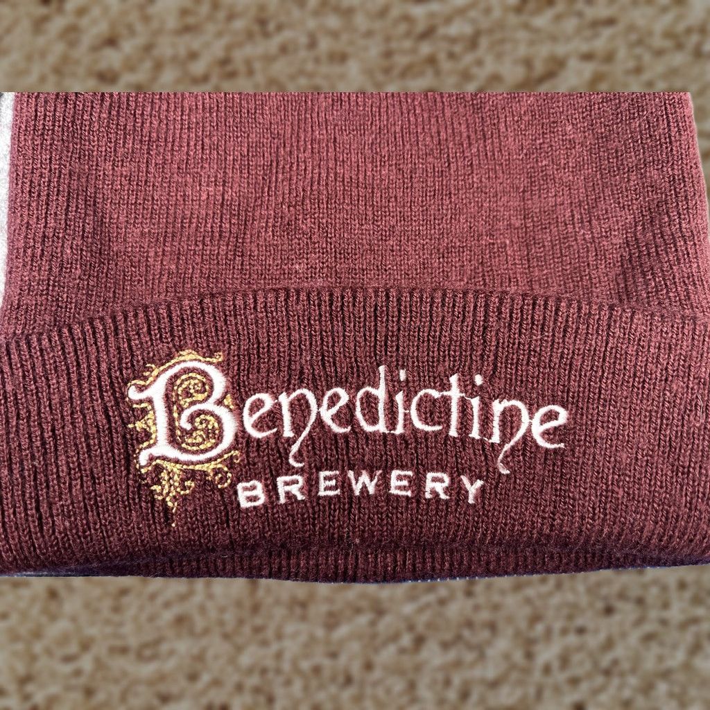 Port & Company Port & Company Hat Beanie Mens One Size Red Benedictine Brewery Logo Knit Winter Size ONE SIZE - 1 Thumbnail