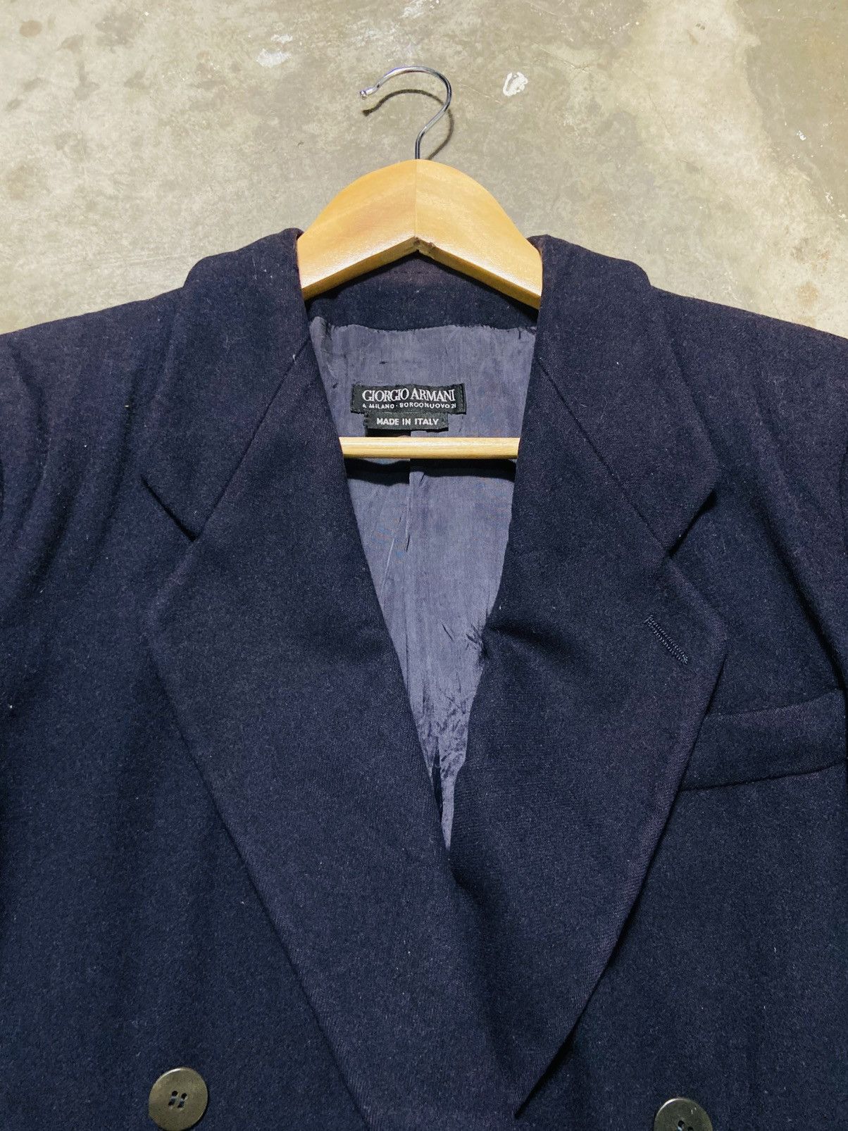 Giorgio Armani Vintage Giorgio Armani Double Breasted Wool Blend Blazer Size US L / EU 52-54 / 3 - 11 Thumbnail