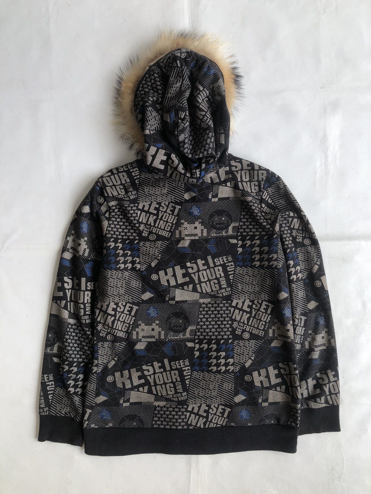 If Six Was Nine Japanese Unionbay Poem Zipp Fur Hoodie if six was nine style Size US L / EU 52-54 / 3 - 3 Thumbnail