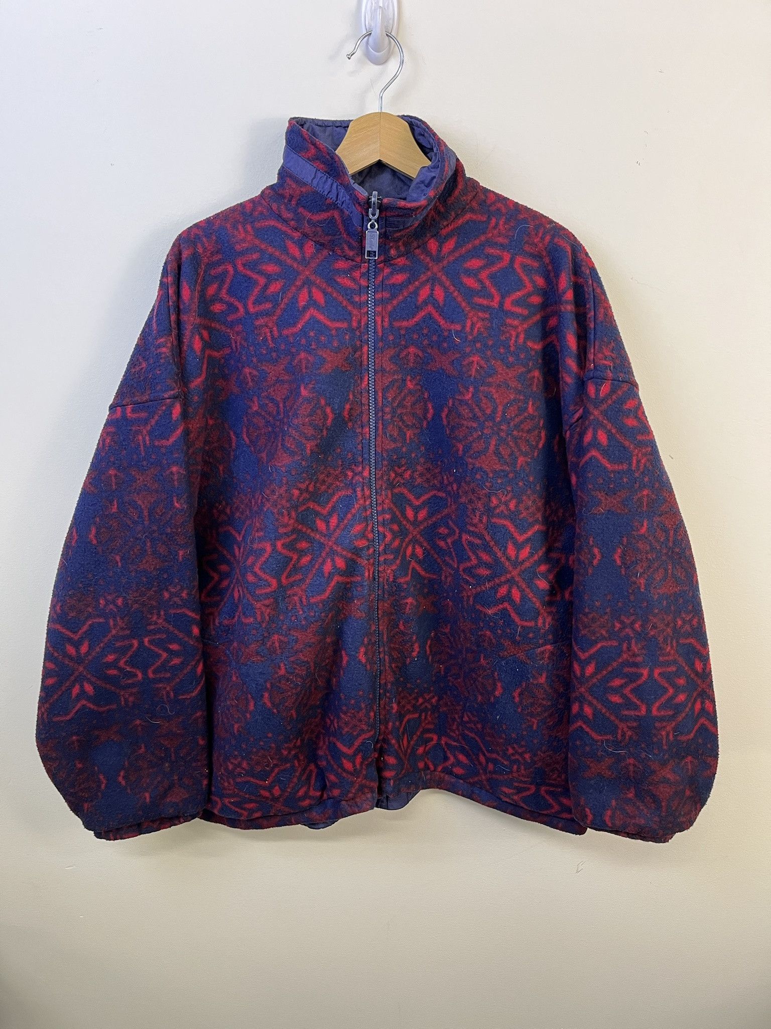 Other Vintage Knit Sweater 1990s Patagonia Style Patterned Reversible Fleece Jacket size M Size US M / EU 48-50 / 2 - 1 Thumbnail