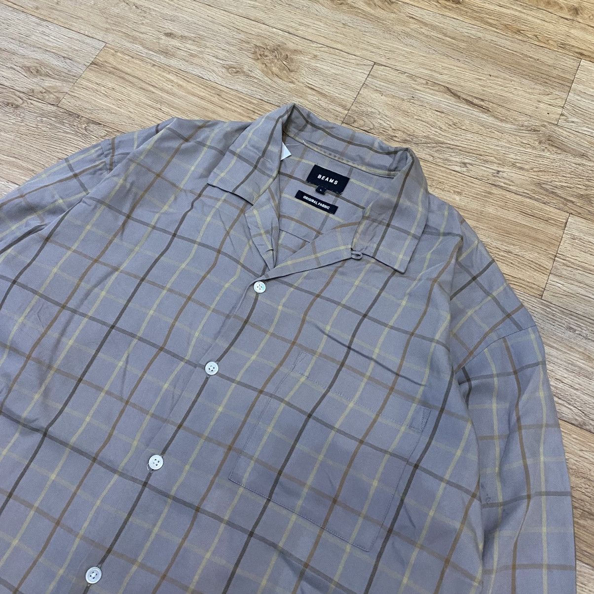 Beams Plus 2000s Beams Open Collar Plaid Button Ups Shirts Size US XXL / EU 58 / 5 - 2 Thumbnail