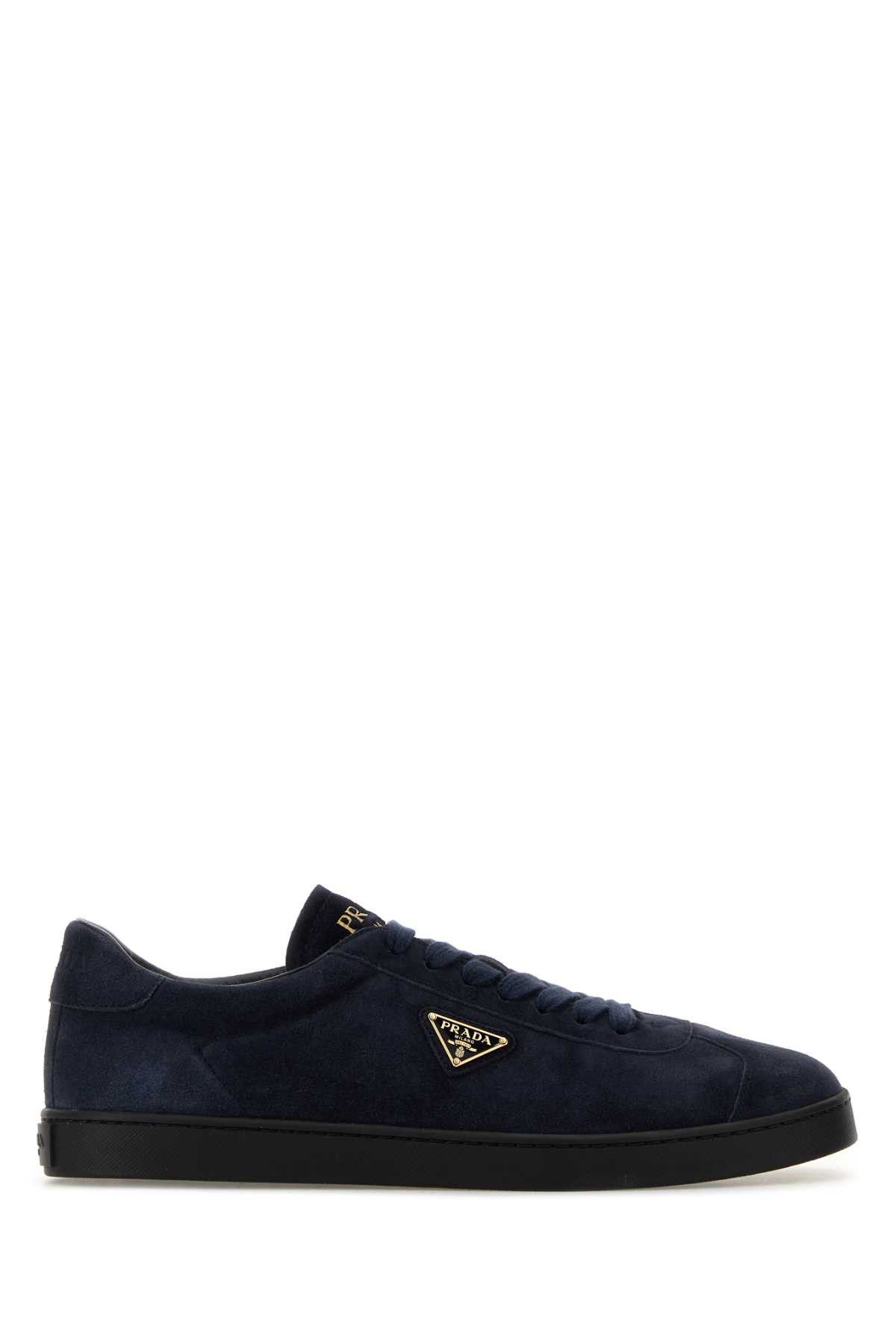 Prada Dark Blue Suede Sneakers Size US 10 / EU 43 - 1 Thumbnail