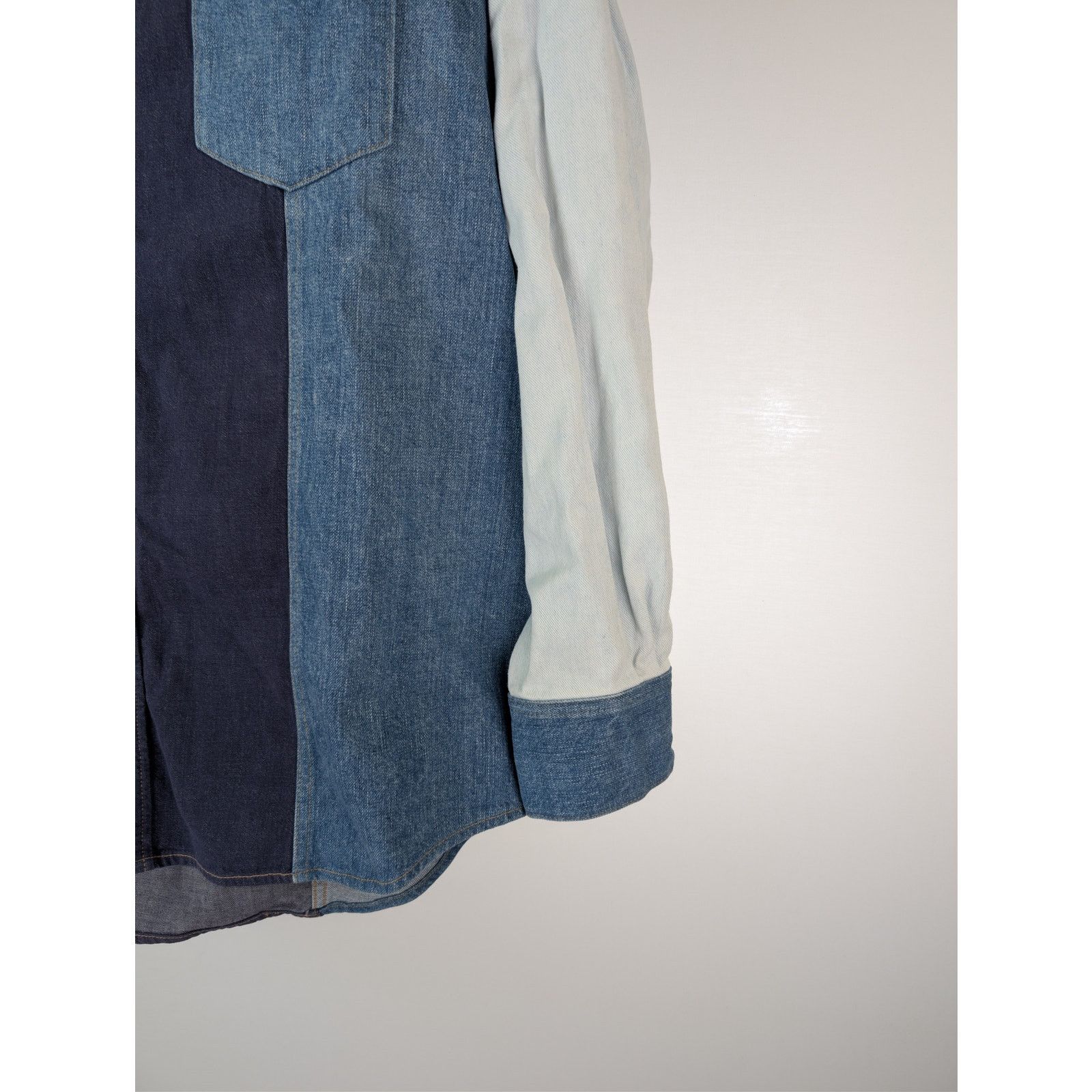 Celine o1rshd1 Denim Western Shirt in Blue Size US XL / EU 56 / 4 - 5 Thumbnail